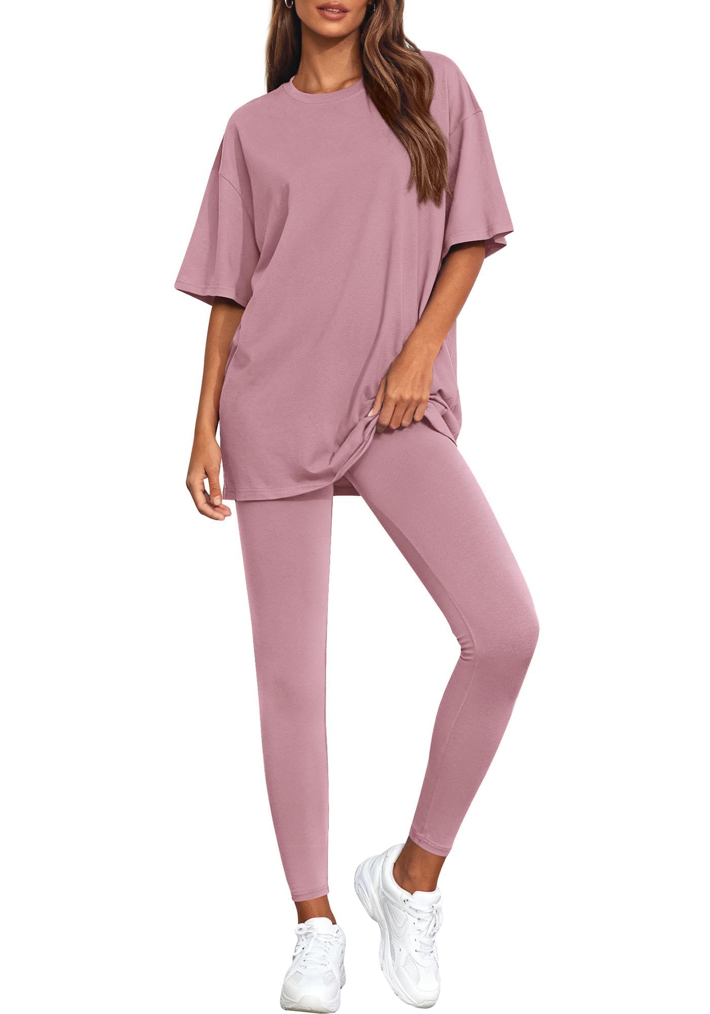 BTFBM Two Piece Lounge Set Women Spring Casual Oversized Shirts Leggings Matching Workout Airport Travel Outfits