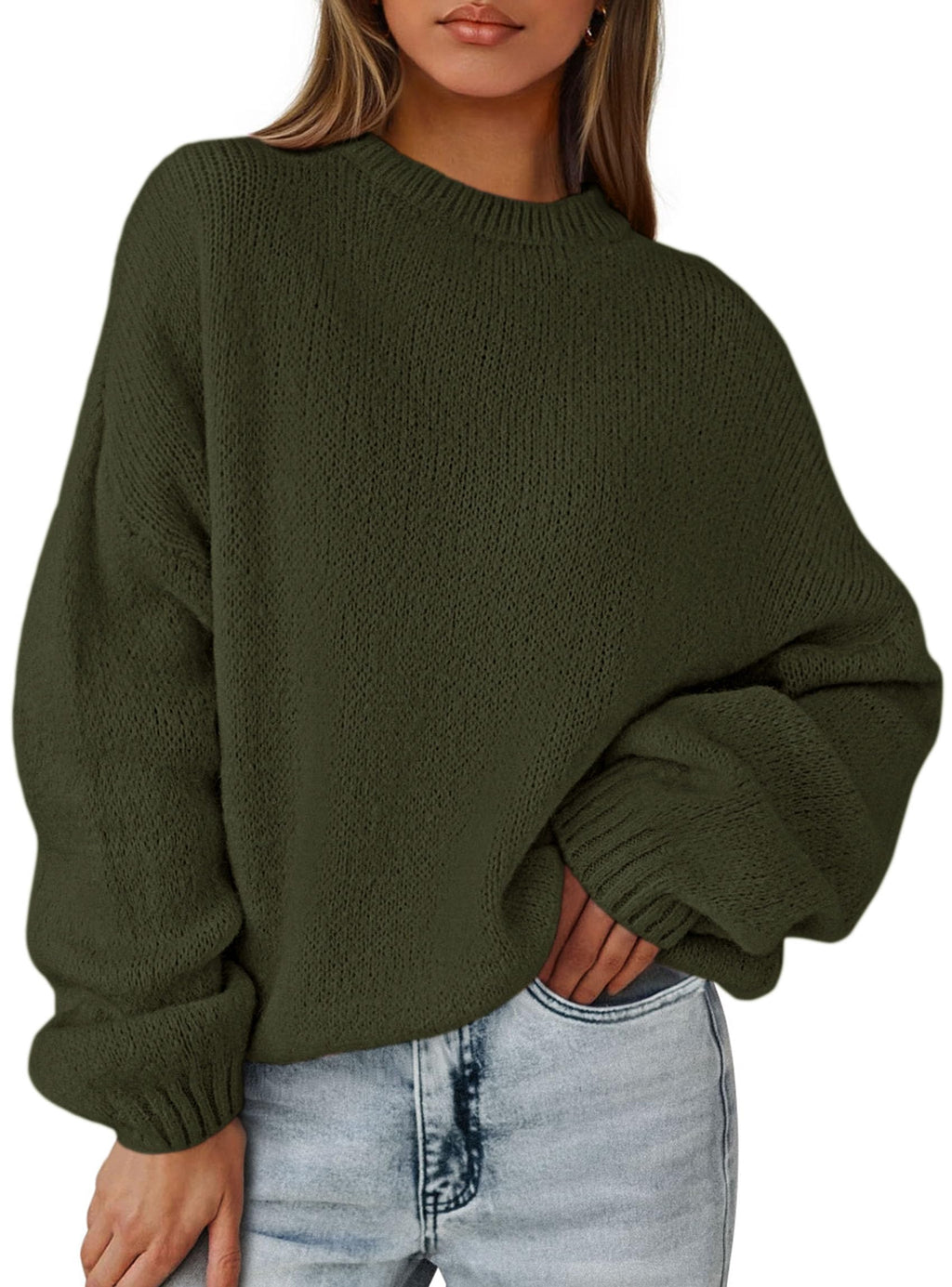 PRETTYGARDEN Women's Fall Oversized Sweaters Dressy Casual Long Sleeve Chunky Knit Winter Pullover Tops 2026 Holiday Outfits