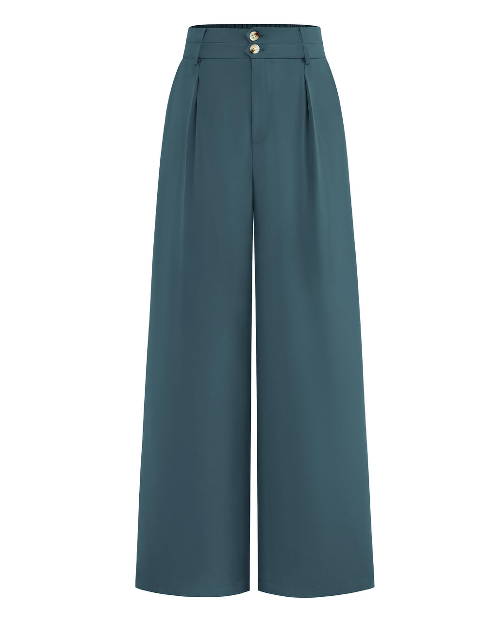 BTFBM Women Wide Leg Dress Pants High Waisted Button Pleated Business Casual Trousers Office Work Palazzo Pants