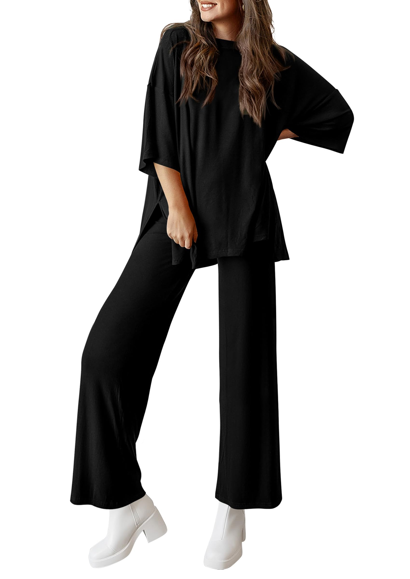 PRETTYGARDEN Two Piece Sets For Women Summer Fashion Lounge Matching Set Travel Vacation Airport Outfits Clothing
