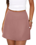 FreshPretty Women Mini Skirts Spring Trendy Silk Satin Short Skirt High Waisted A-Line Club Party Going Out Summer Skirts