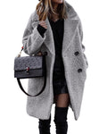 BTFBM Women Winter Faux Fur Coats Lapel Long Sleeve Fuzzy Fleece Outerwear Button Down Sherpa Jackets Fall Outfits