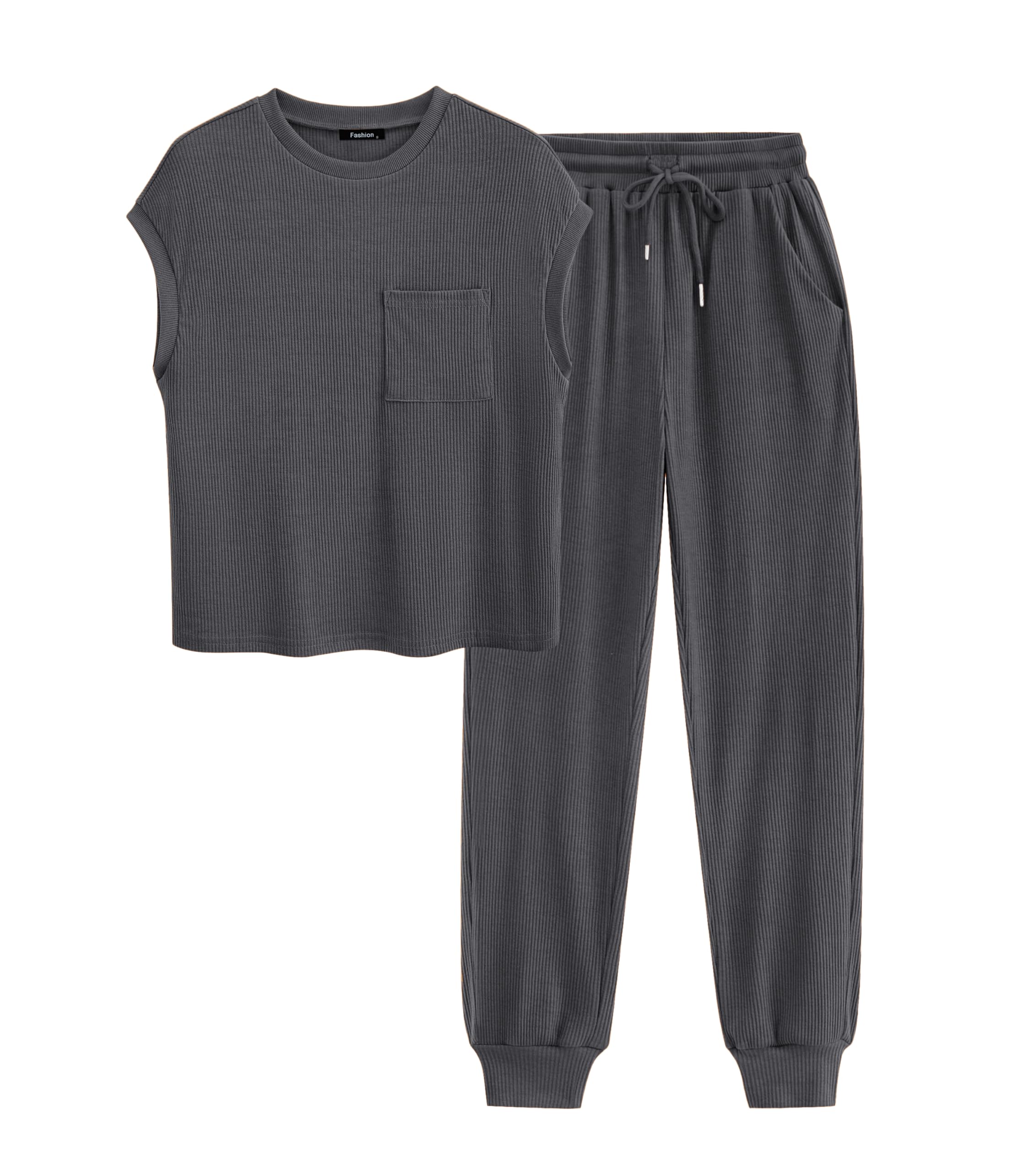 BTFBM Women's Two Piece Tracksuit Outfits Summer Short Sleeve Tops Long Pants Jogger Lounge Matching Sets Sweatsuit