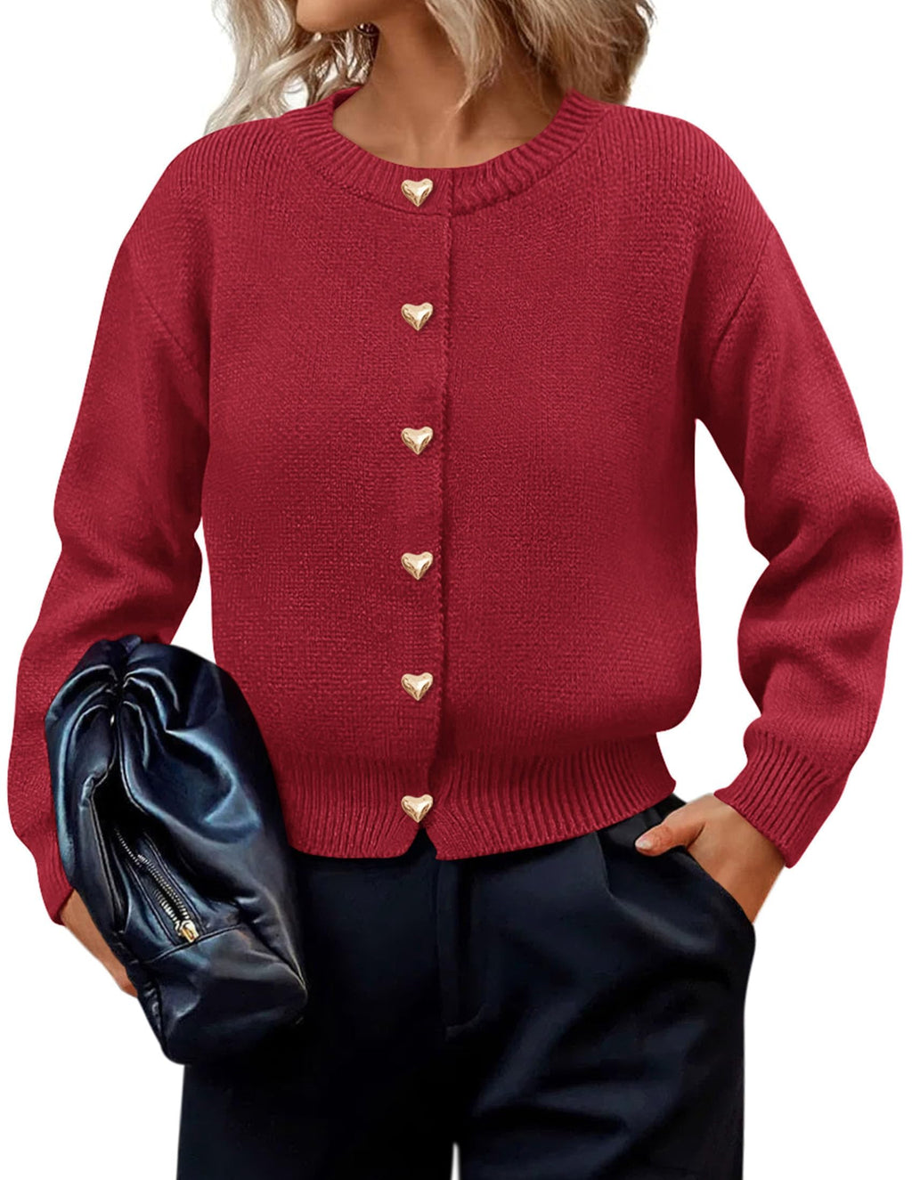 PRETTYGARDEN Cardigan for Women Fall Fashion Long Sleeve Trendy Button Down Work Office Sweaters Cute Winter Jacket