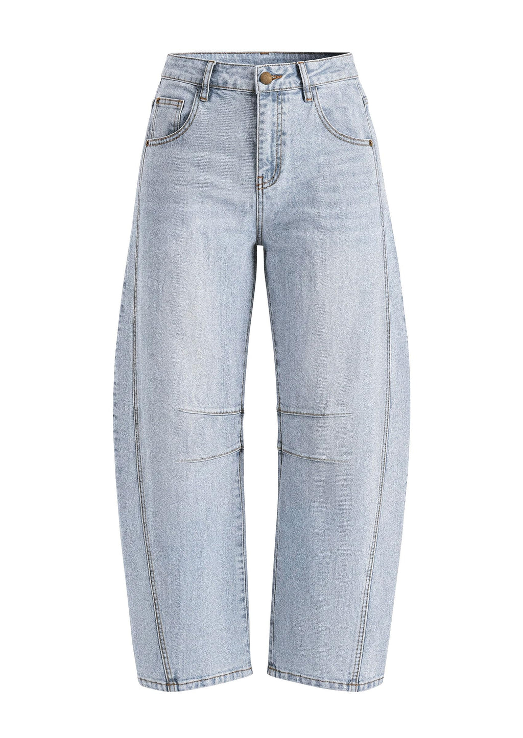 PRETTYGARDEN Women's Barrel Baggy Jeans High Waisted Pants