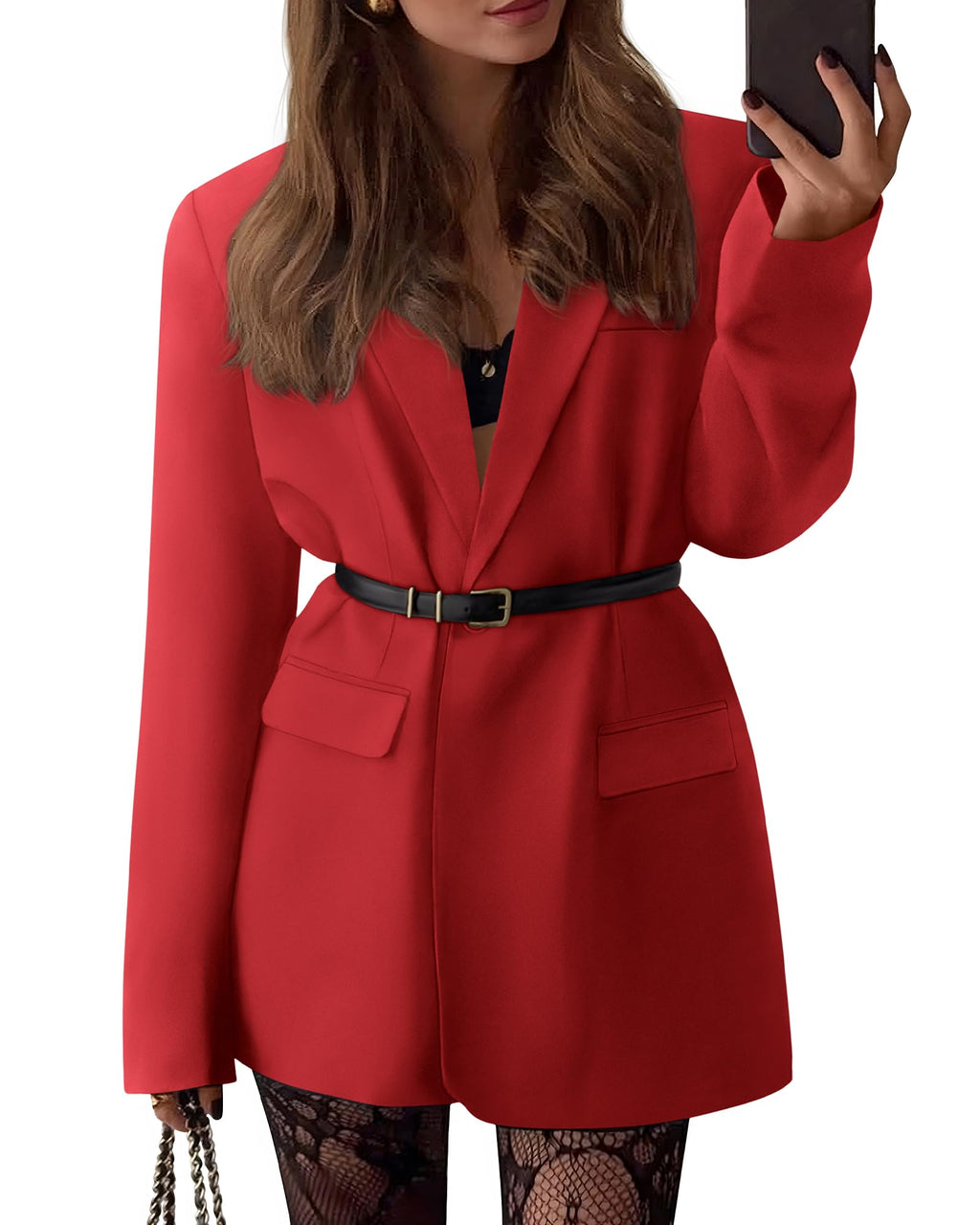 BTFBM Blazers for Women Spring Business Casual Clothes Open Front Oversized Winter Coats Work Office Suit Jackets
