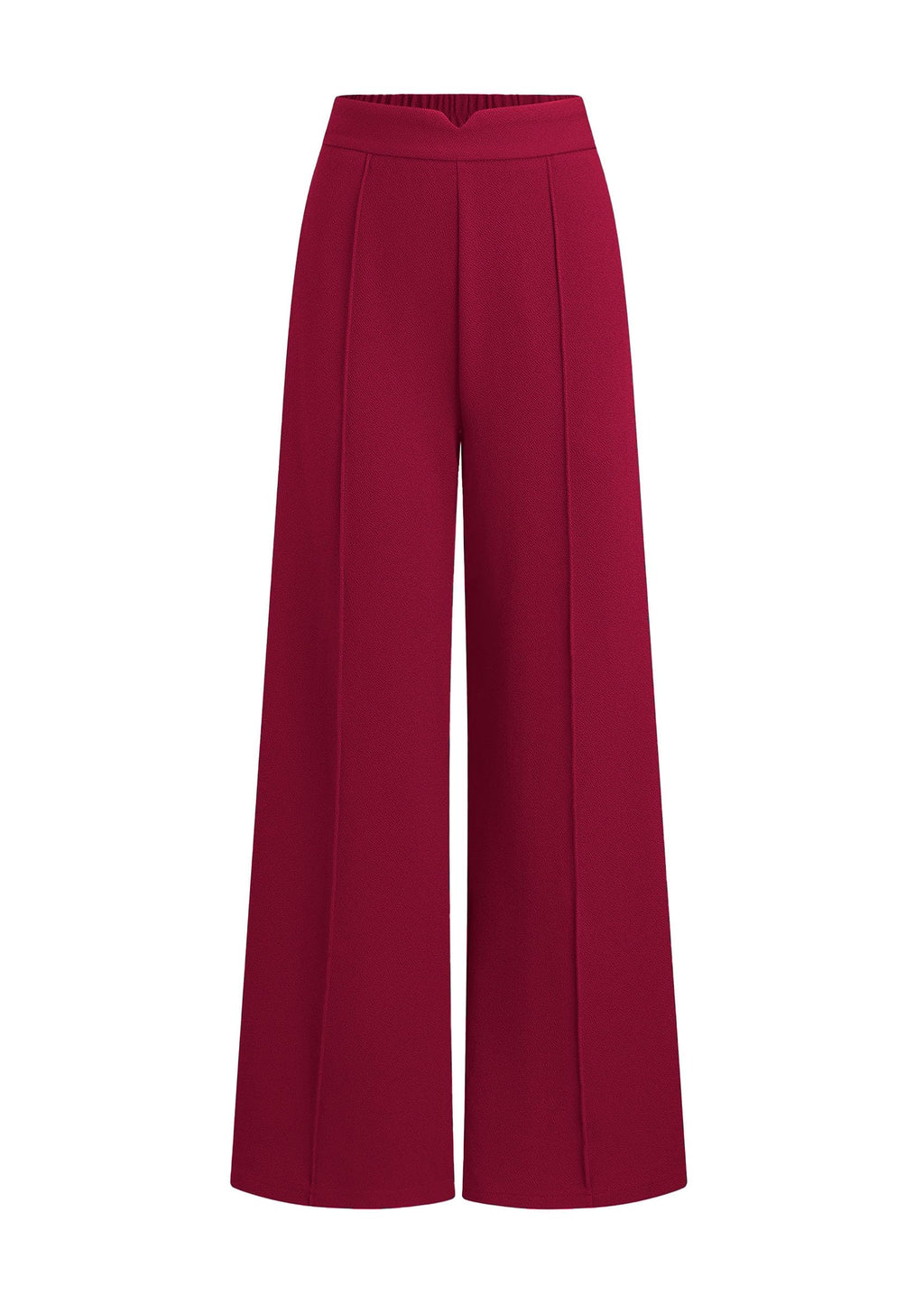 PRETTYGARDEN Women's Dressy Casual Wide Leg Palazzo Pants | V Notch High Waist, Soft Stretchy Knit Flowy Long Lounge Trousers, Casual Daily Office Work Outfits, 2026 Fall Clothes