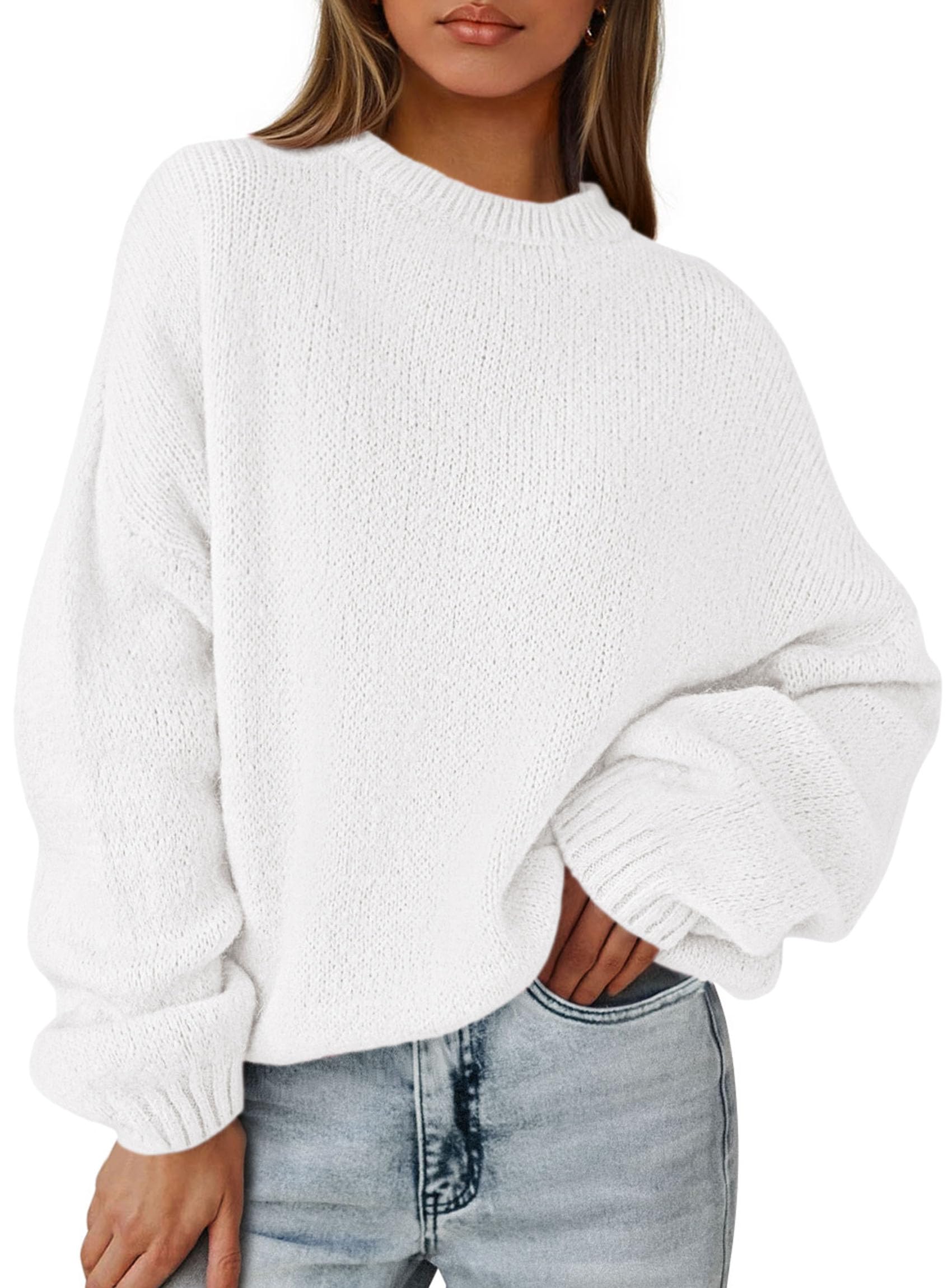 PRETTYGARDEN Women's Fall Oversized Sweaters Dressy Casual Long Sleeve Chunky Knit Winter Pullover Tops 2026 Holiday Outfits