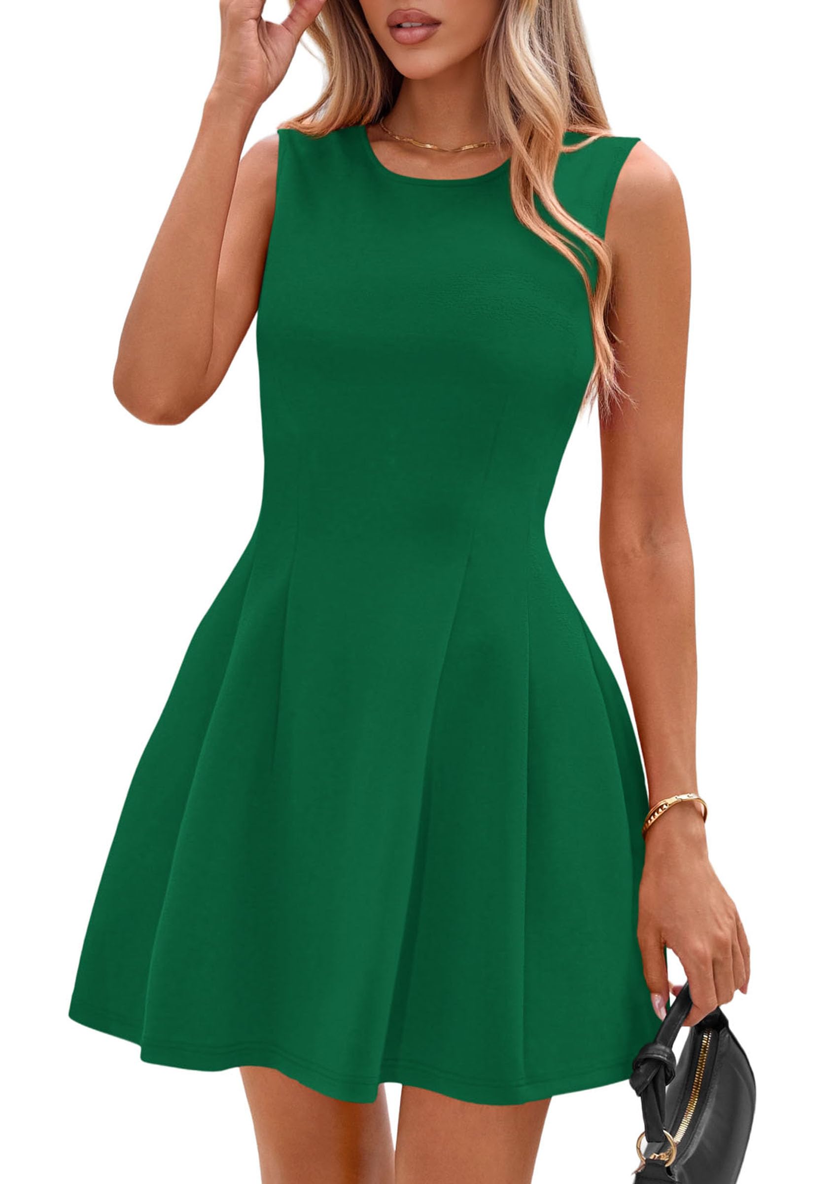 PRETTYGARDEN Summer Dresses for Women Elegant Classy Spring A Line Business Casual Work Graduation Cocktail Short Dress