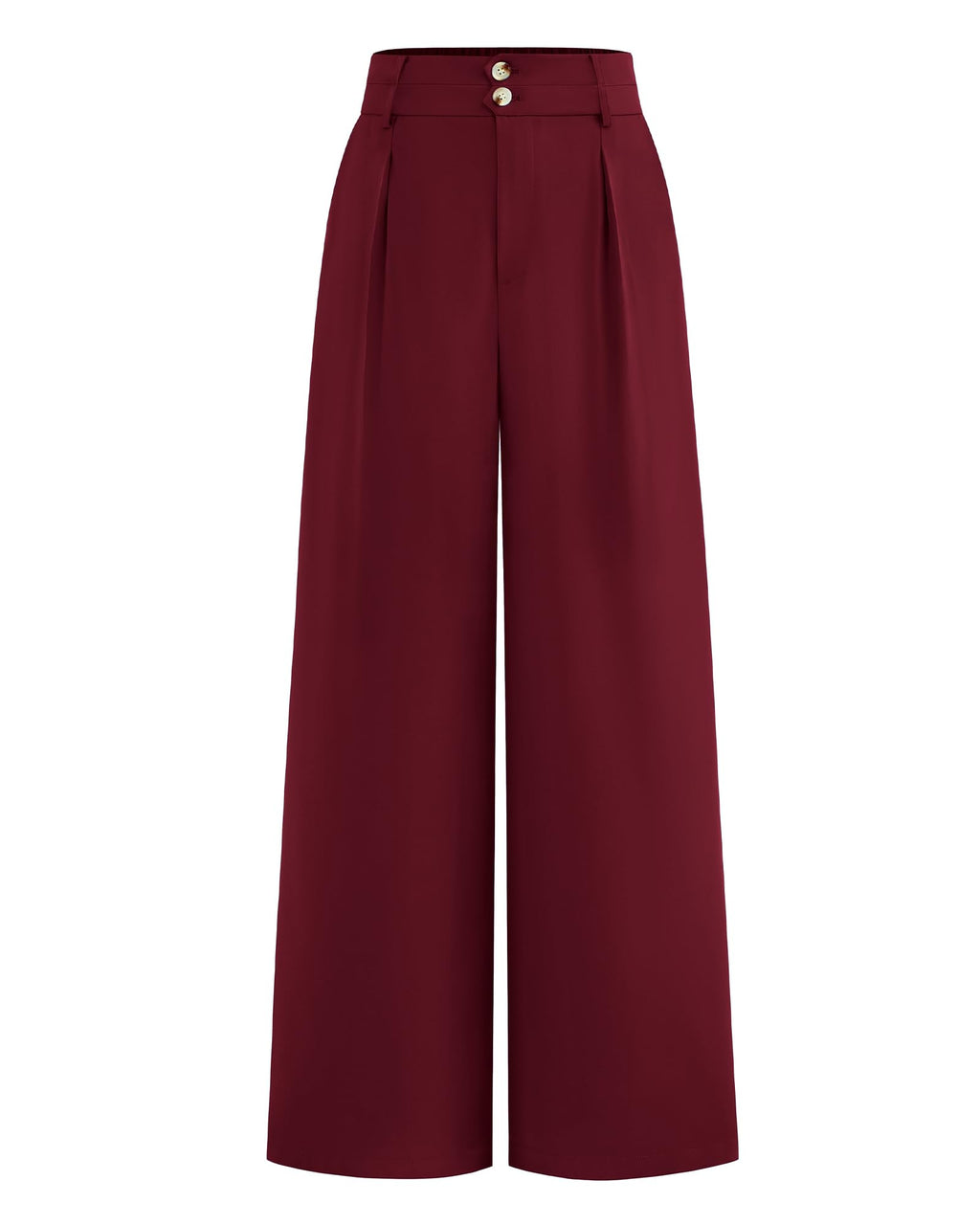 BTFBM Women Wide Leg Dress Pants High Waisted Button Pleated Business Casual Trousers Office Work Palazzo Pants