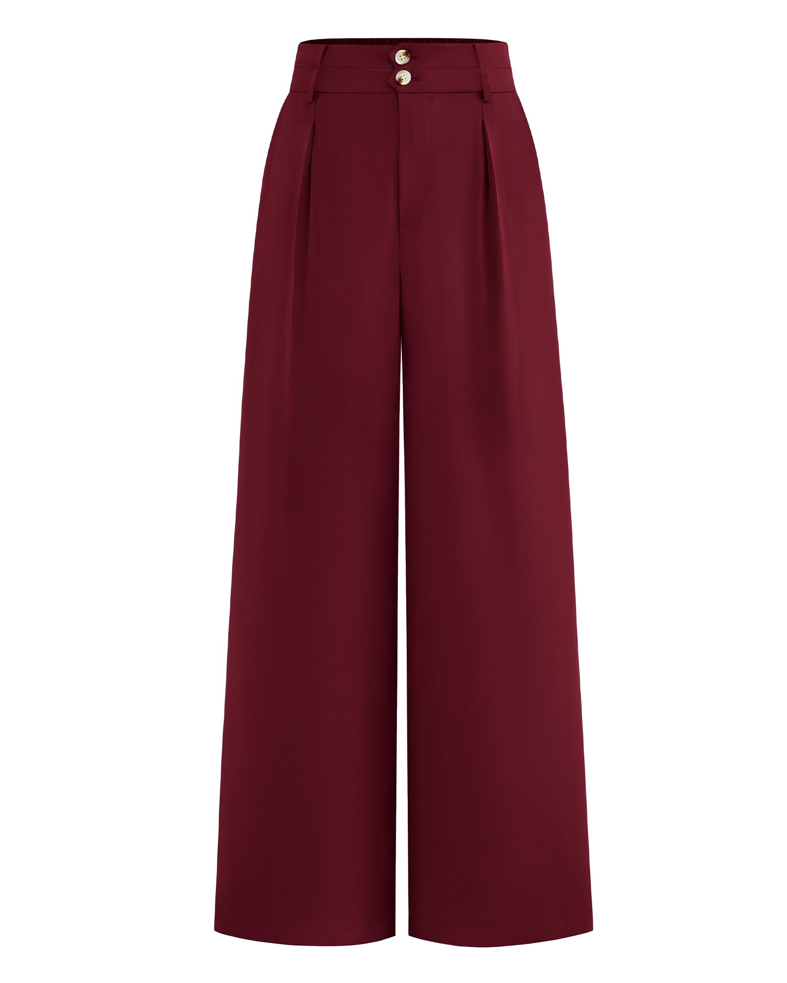 BTFBM Women Wide Leg Dress Pants High Waisted Button Pleated Business Casual Trousers Office Work Palazzo Pants