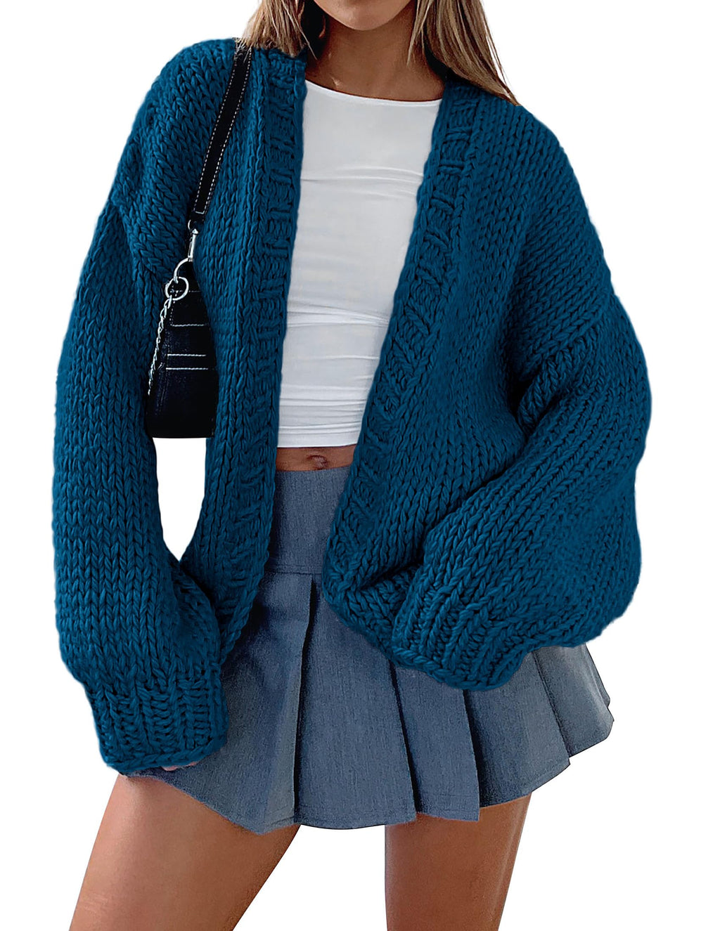 PRETTYGARDEN Cardigan Sweaters for Women Trendy Fall Fashion Long Sleeve Chunky Knit Cardigans Winter Clothing Outfits