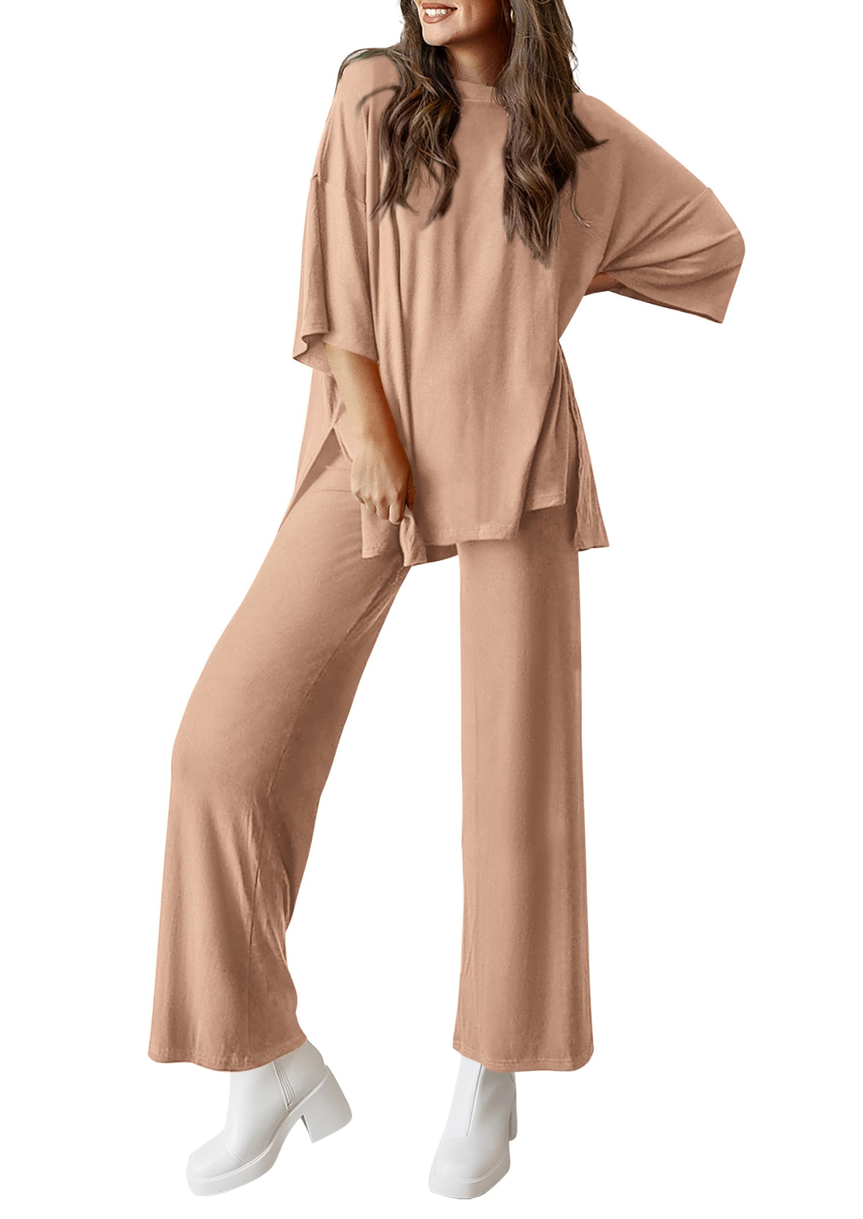 PRETTYGARDEN Two Piece Sets For Women Summer Fashion Lounge Matching Set Travel Vacation Airport Outfits Clothing