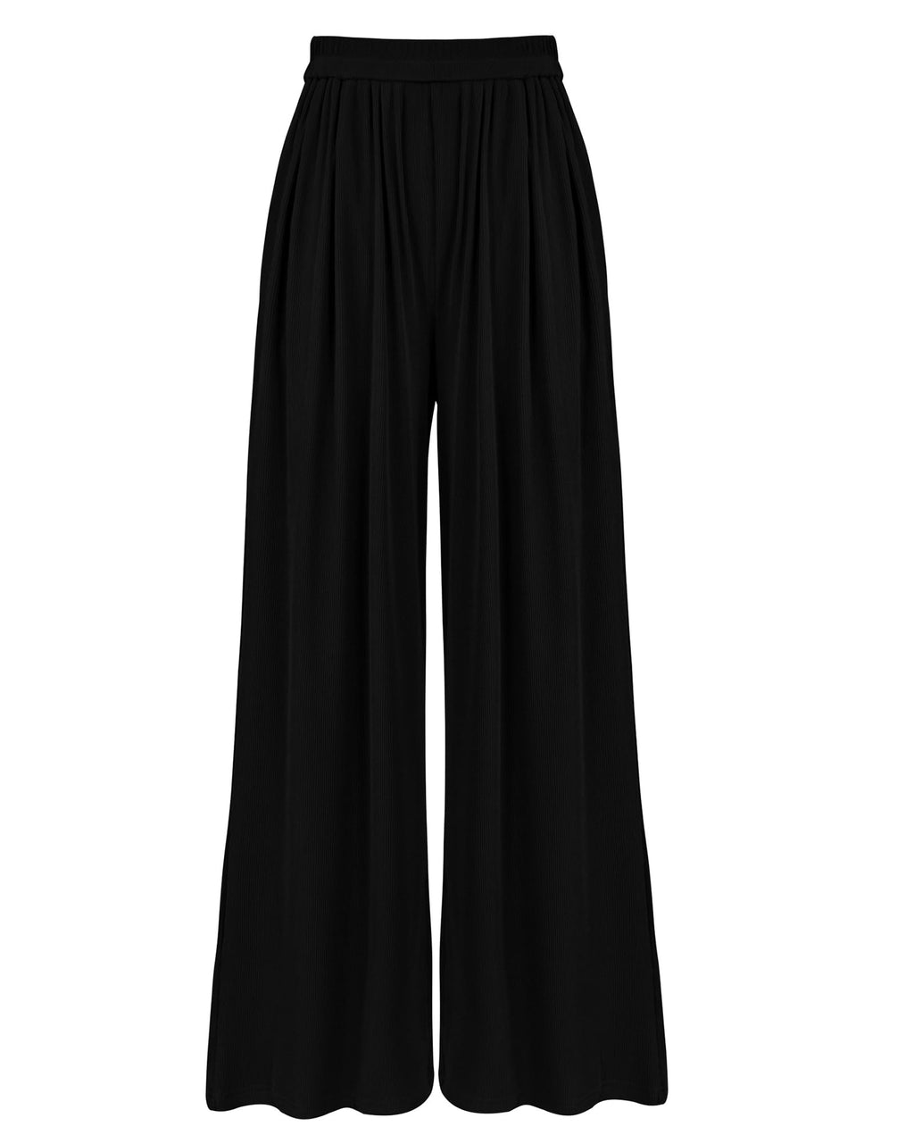 BTFBM Palazzo Pants for Women Spring Summer Clothes Pockets High Waist Casual Knit Flowy Wide Leg Trousers