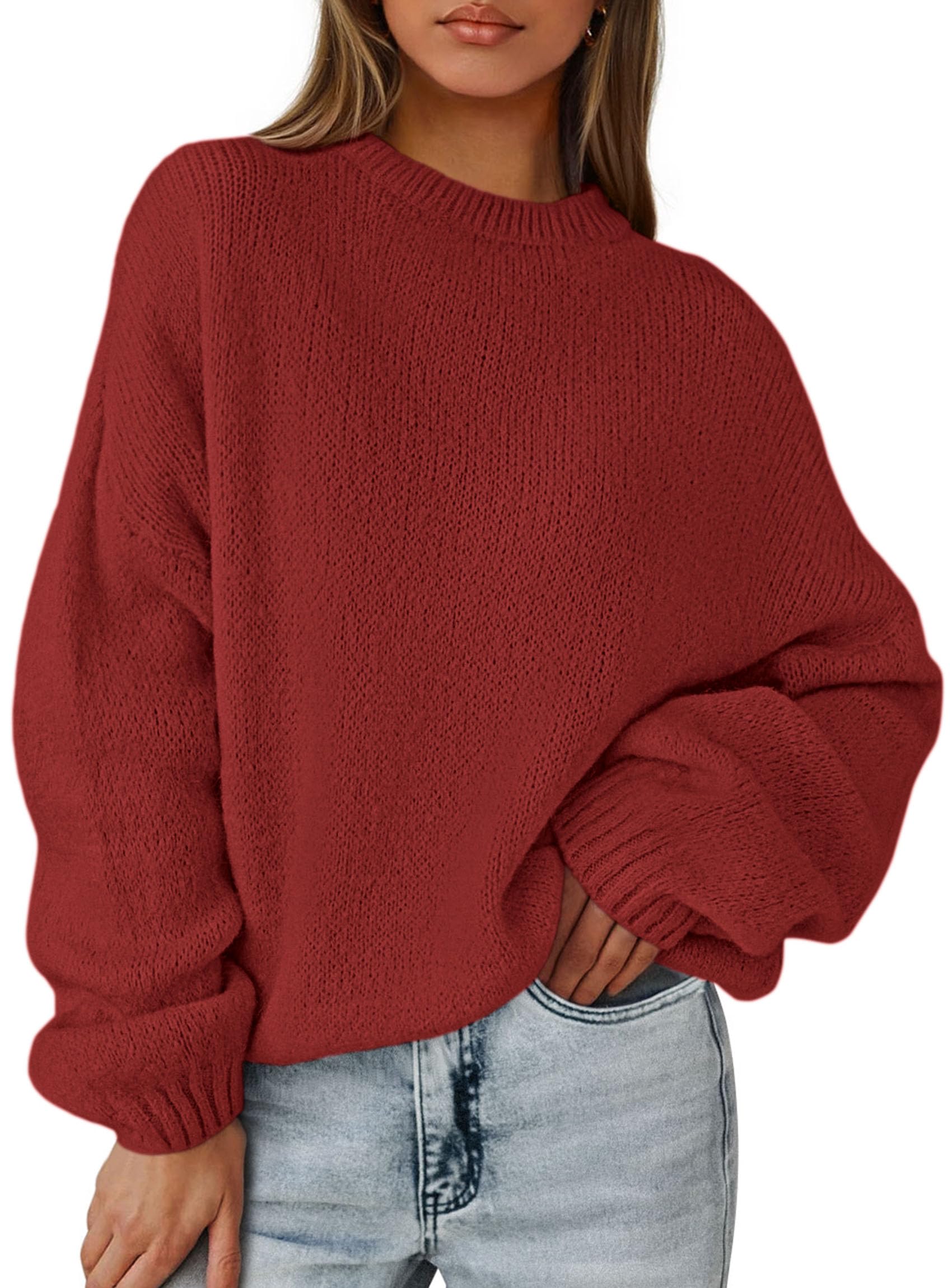 PRETTYGARDEN Women's Fall Oversized Sweaters Dressy Casual Long Sleeve Chunky Knit Winter Pullover Tops 2026 Holiday Outfits