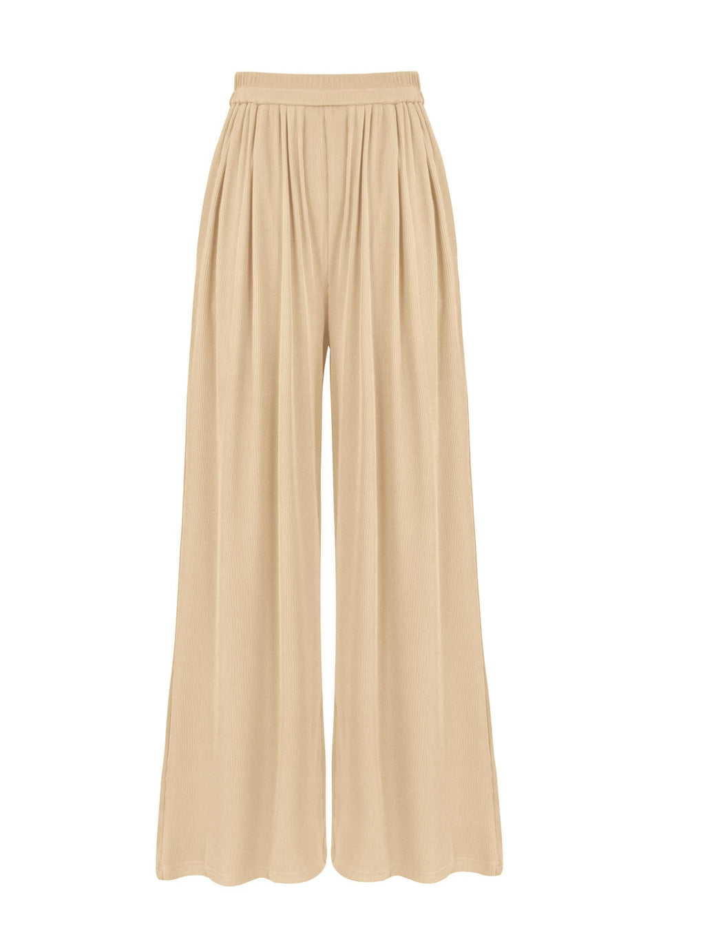 BTFBM Palazzo Pants for Women Spring Summer Clothes Pockets High Waist Casual Knit Flowy Wide Leg Trousers