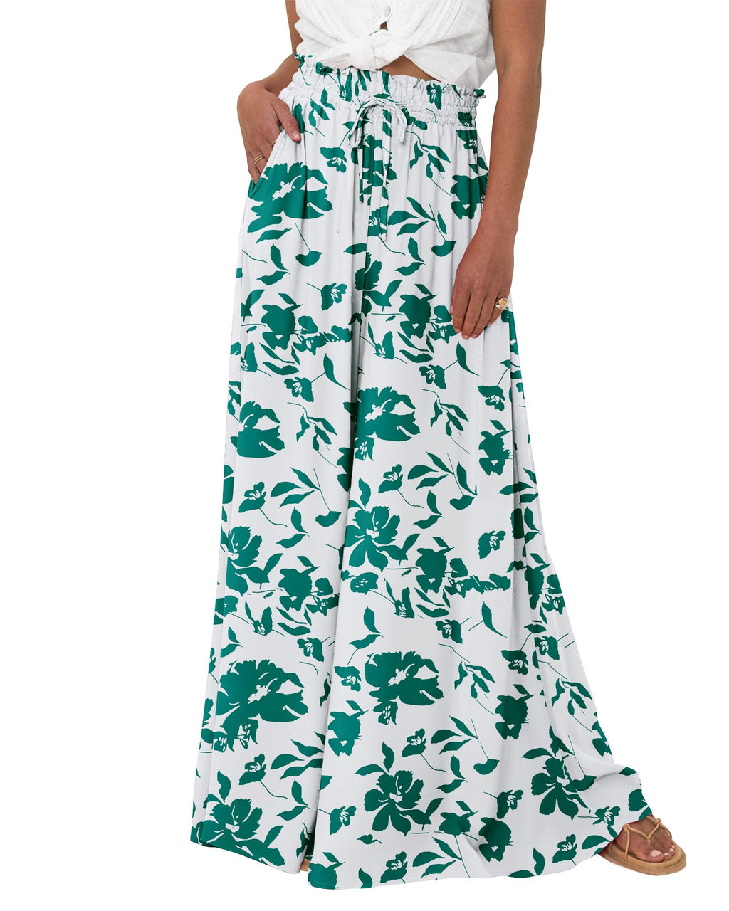 BTFBM Women Casual High Waist Wide Leg Pants Spring Summer Long Palazzo Pants Pocket Lounge Beach Vacation Clothes