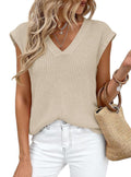 PRETTYGARDEN Women's Lightweight Sweaters Vest Spring Trendy Cap Sleeve V Neck Knit Tank Tops Summer Going Out Outfits