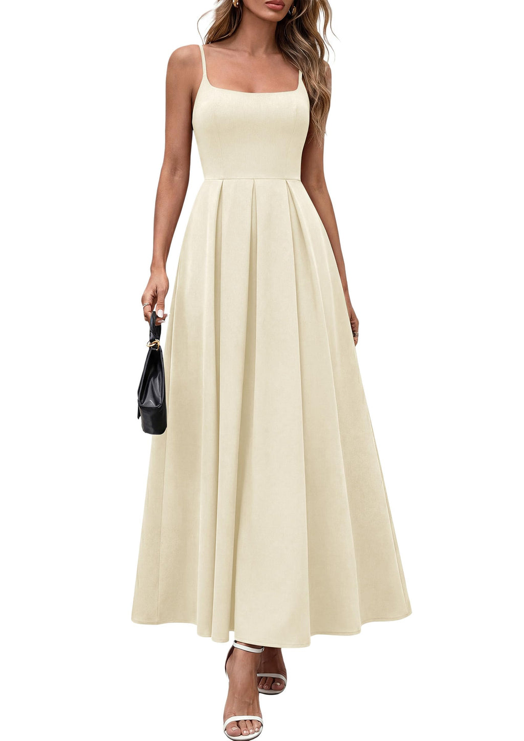 PRETTYGARDEN Cocktail Dresses for Women  Spring Elegant Ruffle A Line Long Flowy Summer Formal Wedding Guest Maxi Dress