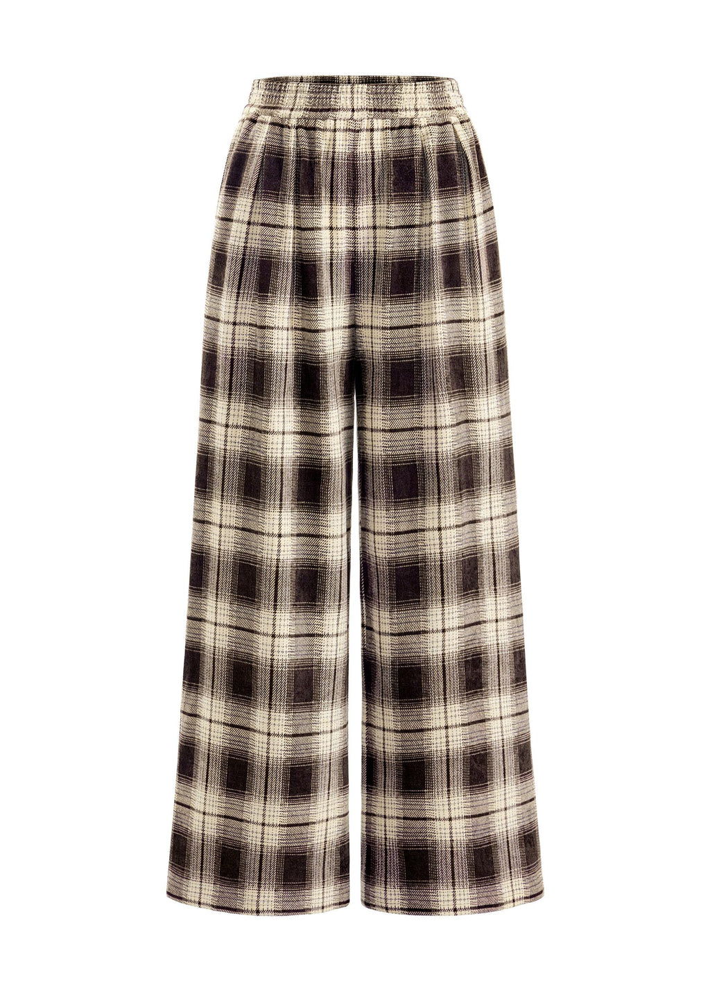 PRETTYGARDEN Casual Women's Pants Elastic Waist Palazzo Long Pajama Wide Leg Trousers Knit Fall Outfits with Pockets