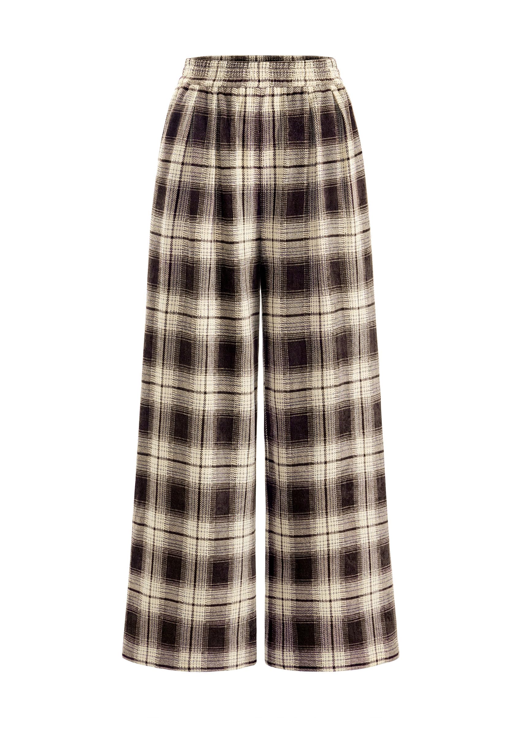 PRETTYGARDEN Casual Women's Pants Elastic Waist Palazzo Long Pajama Wide Leg Trousers Knit Fall Outfits with Pockets