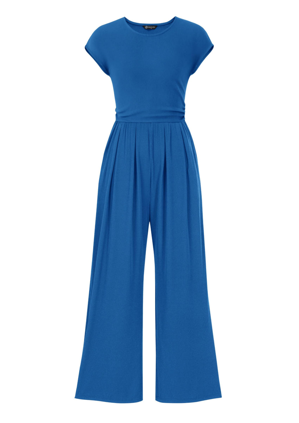 PRETTYGARDEN Summer Jumpsuits for Women Dressy Ribbed Cap Sleeve Wide Leg Pants Rompers Elegant Casual One Piece Outfits