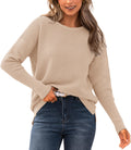 FreshPrettyFall Sweaters for Women Casual Long Sleeve Sweater Striped Loose Fit Pullover Tops