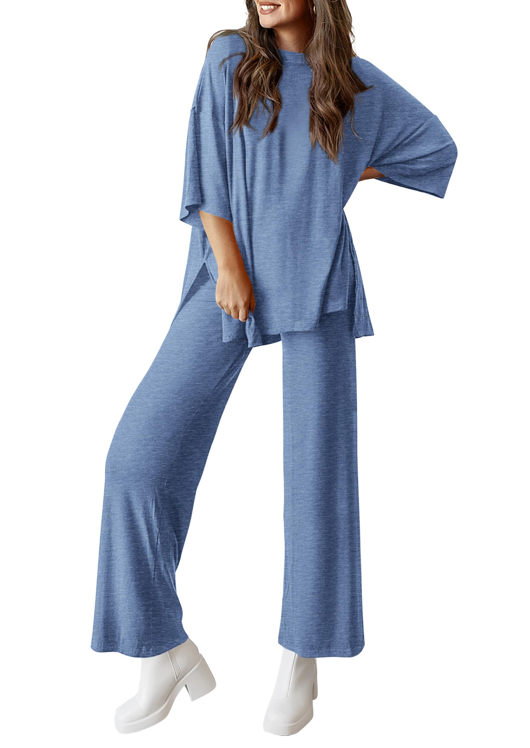 PRETTYGARDEN Two Piece Sets For Women Summer Fashion Lounge Matching Set Travel Vacation Airport Outfits Clothing