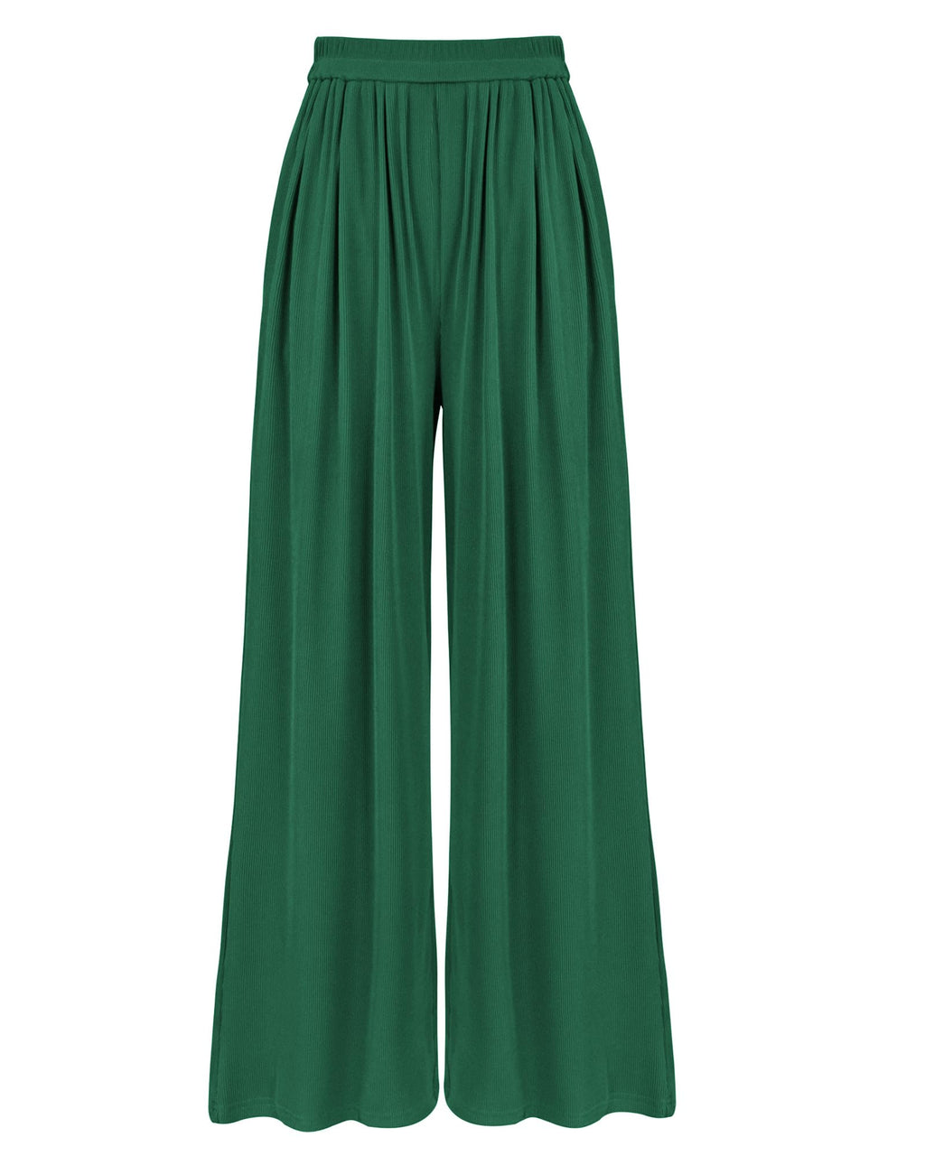 BTFBM Palazzo Pants for Women Spring Summer Clothes Pockets High Waist Casual Knit Flowy Wide Leg Trousers