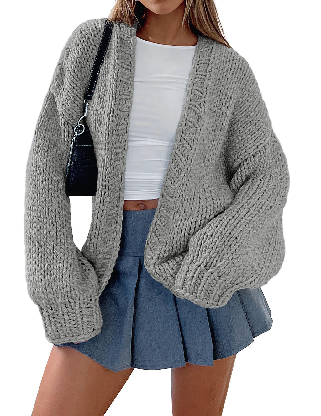 PRETTYGARDEN Cardigan Sweaters for Women Trendy Fall Fashion Long Sleeve Chunky Knit Cardigans Winter Clothing Outfits