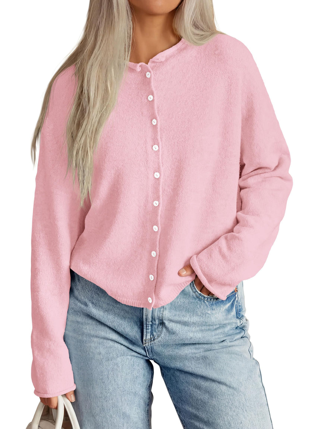PRETTYGARDEN Button Up Cardigan for Women Knit Oversized Fall Sweaters