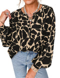 PRETTYGARDEN Women's Floral Button Down Blouse Fall Fashion Dressy Casual Long Sleeve Oversized Shirts Top Boho Clothes