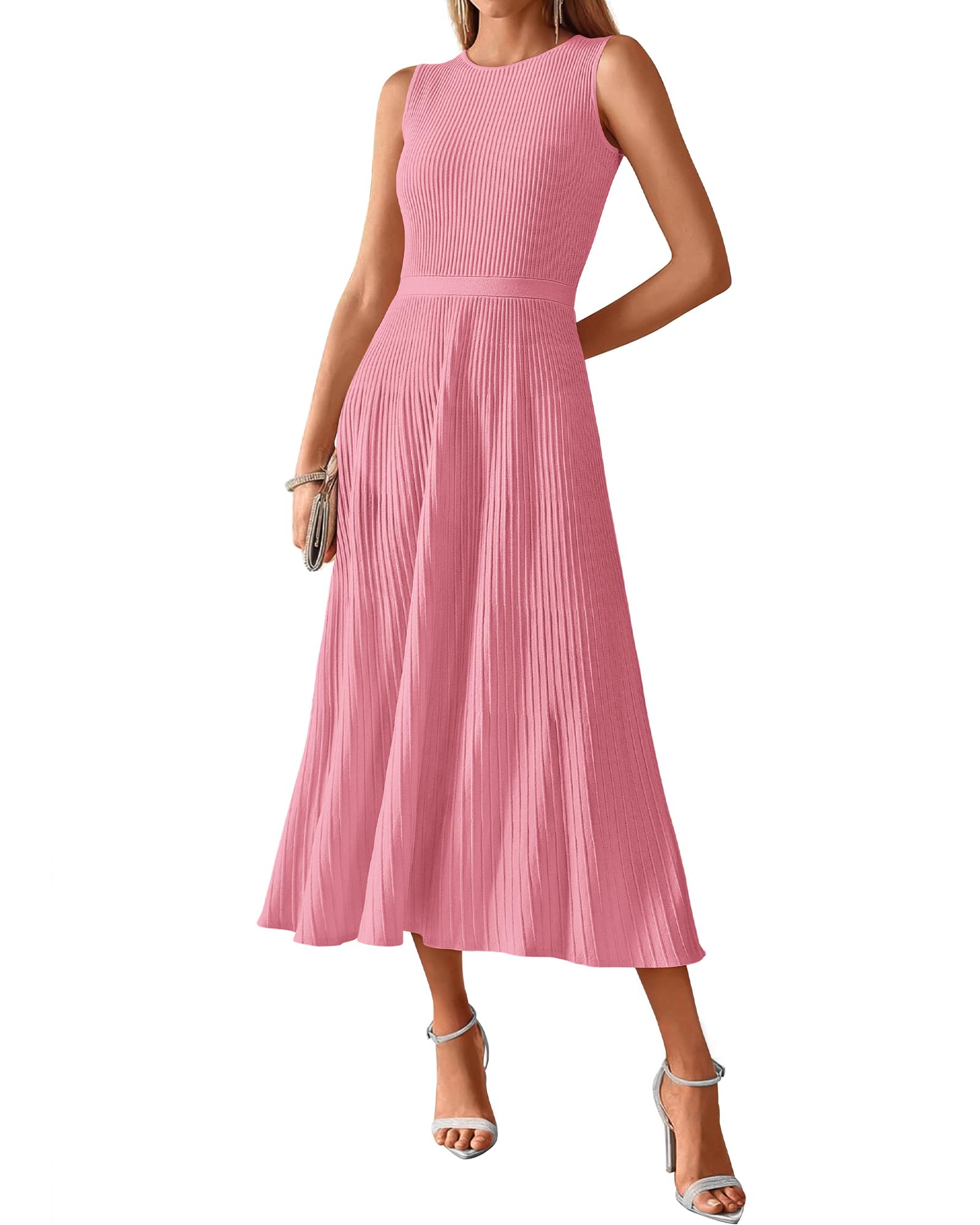 BTFBM Summer Maxi Dresses for Women Strapless Ruched Tube Top Beach Vacation Spring Wedding Guest Dress Pockets