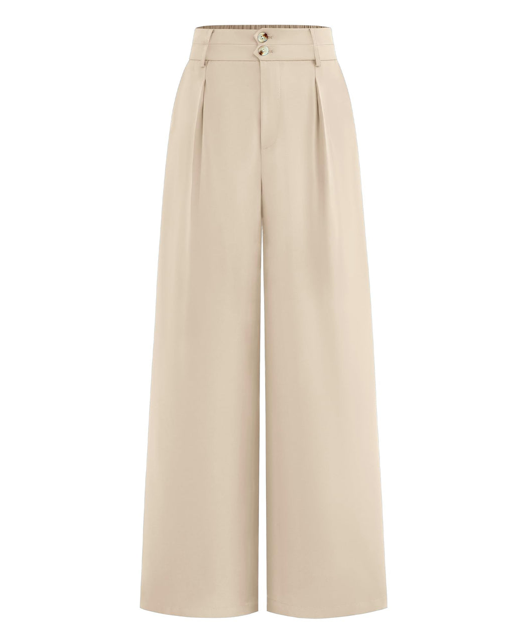 BTFBM Women Wide Leg Dress Pants High Waisted Button Pleated Business Casual Trousers Office Work Palazzo Pants