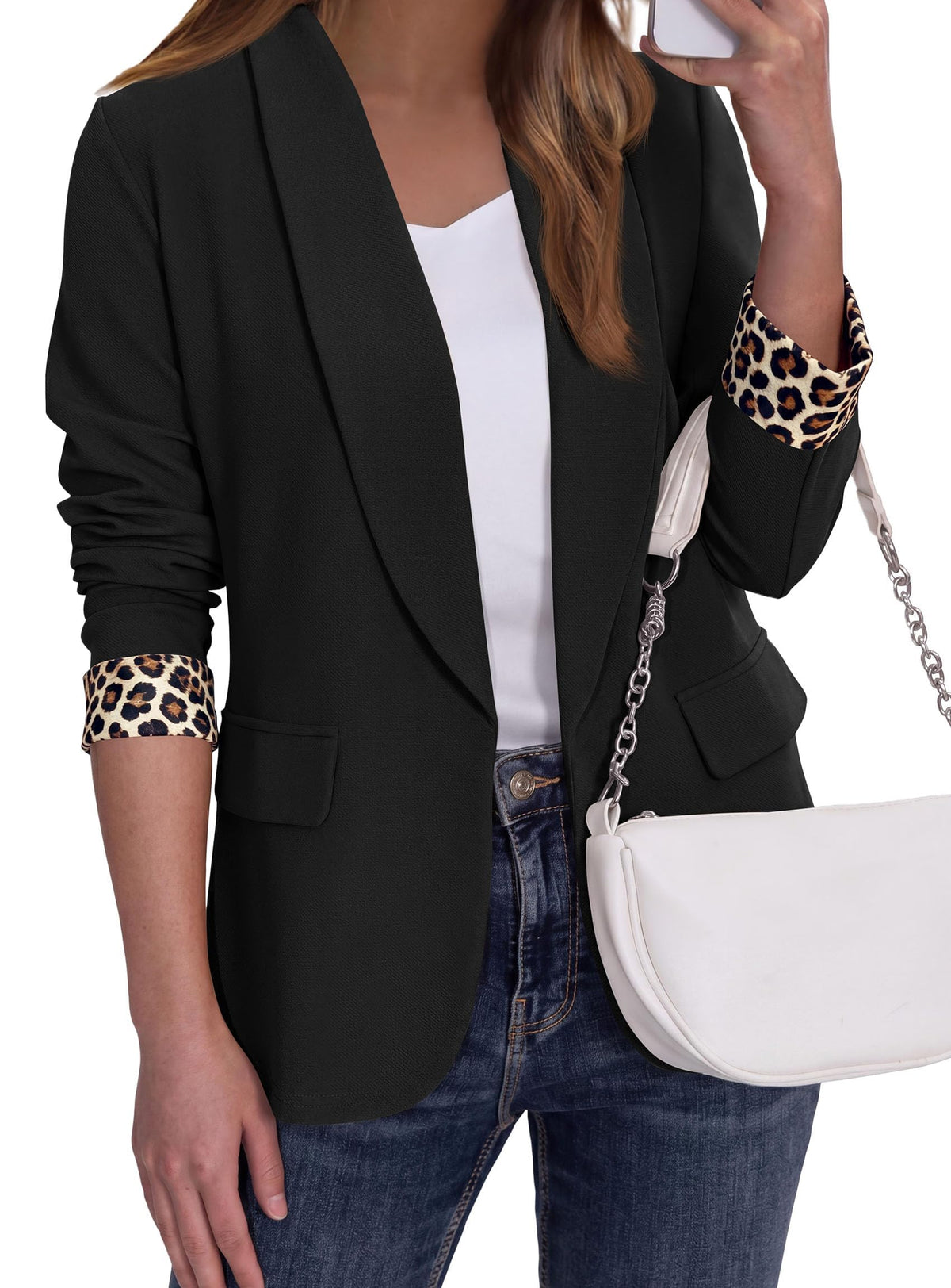 PRETTYGARDEN Blazers for Women Business Casual Open Front Lapel Suit Jacket