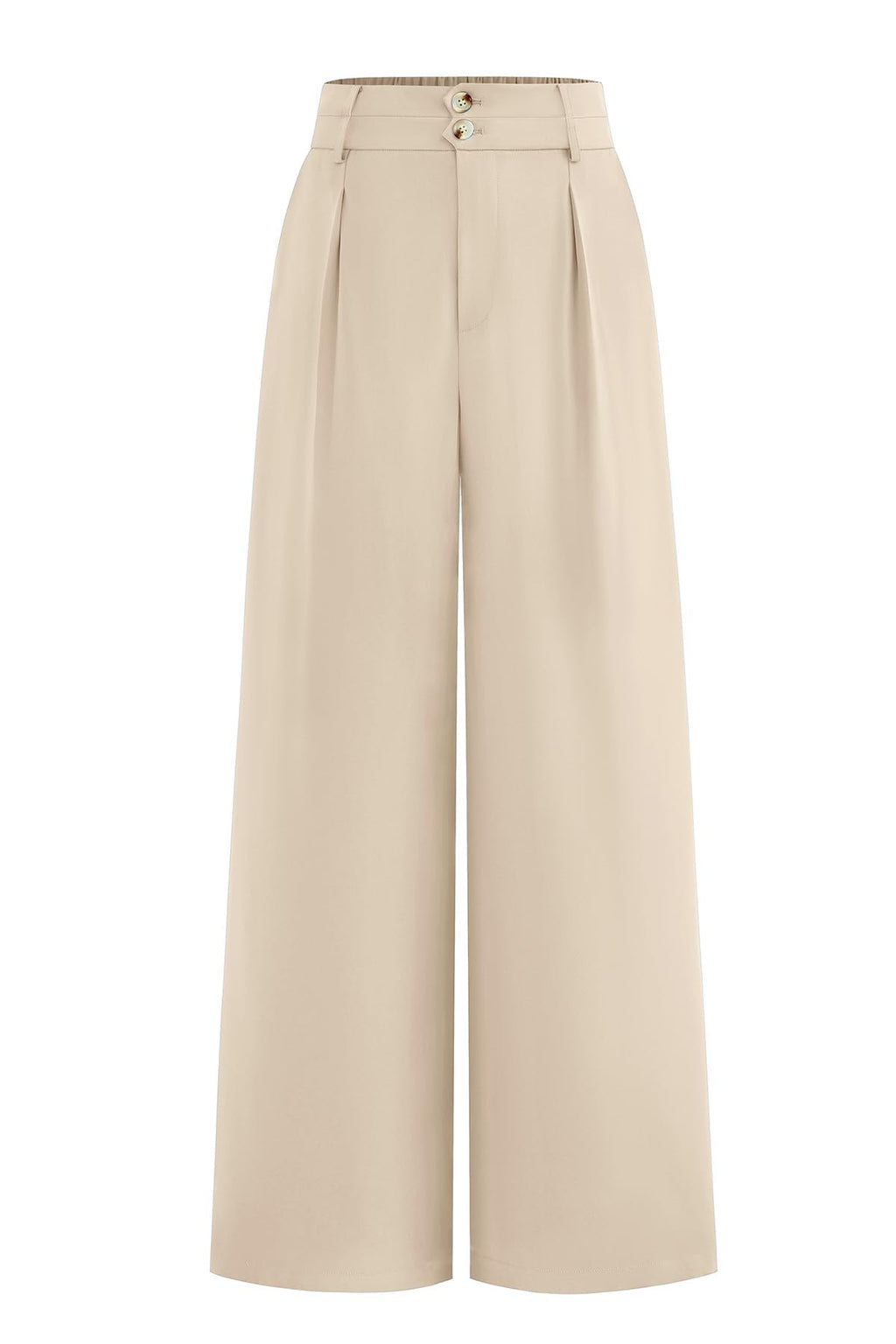 FreshPretty Women Wide Leg Dress Pants High Waist Work Trousers Button Pleated Slacks Palazzo Pants Business Casual Outfits