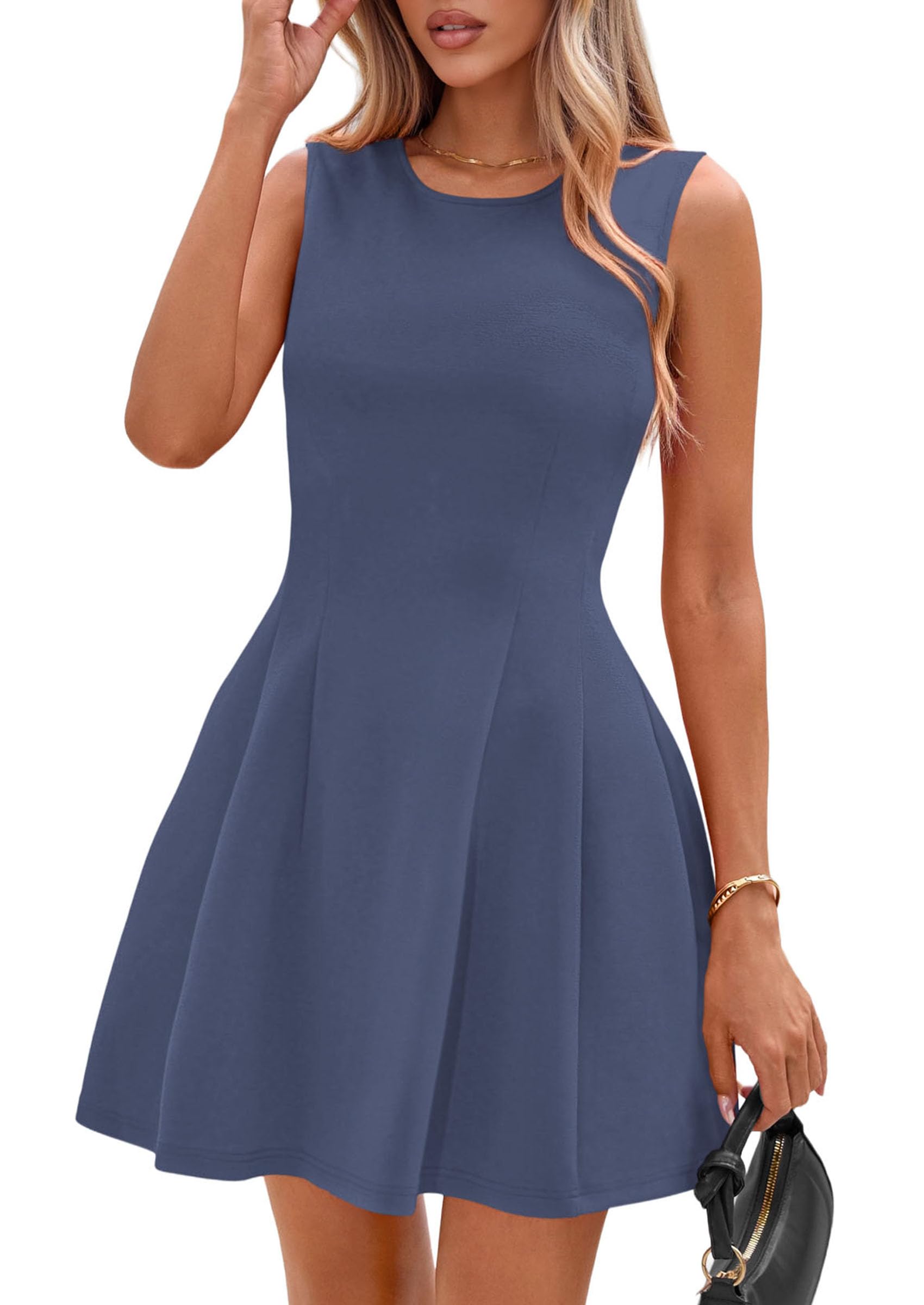 PRETTYGARDEN Summer Dresses for Women Elegant Classy Spring A Line Business Casual Work Graduation Cocktail Short Dress
