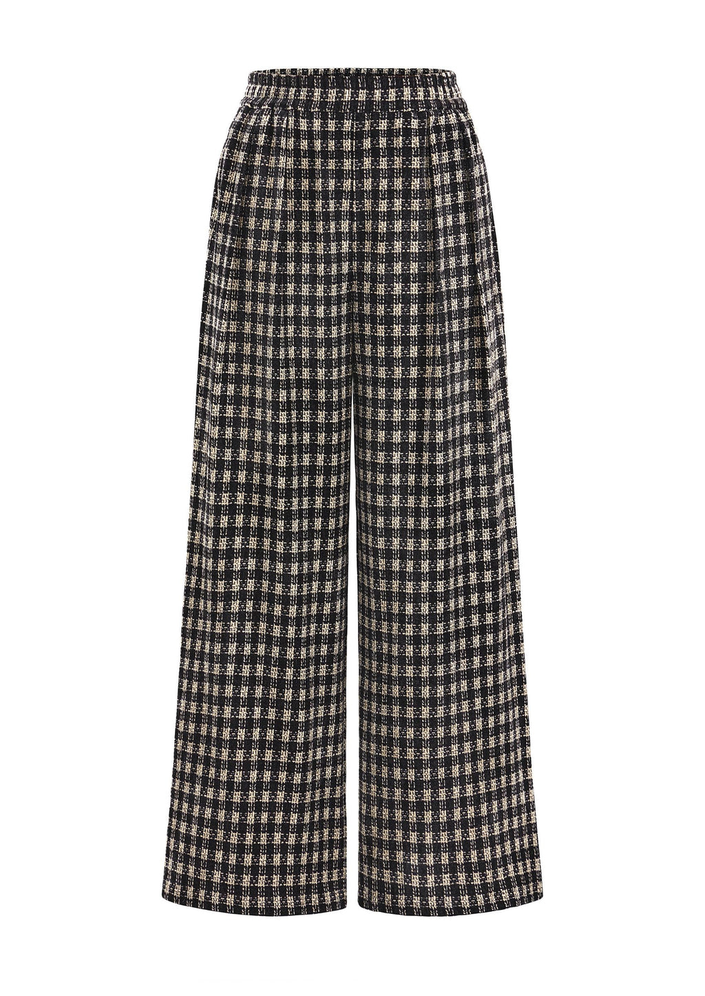 PRETTYGARDEN Casual Women's Pants Elastic Waist Palazzo Long Pajama Wide Leg Trousers Knit Fall Outfits with Pockets