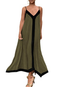 PRETTYGARDEN Women's Summer Maxi Dress Sleeveless V Neck Spaghetti Strap Flowy Elegant Holiday Party Dresses