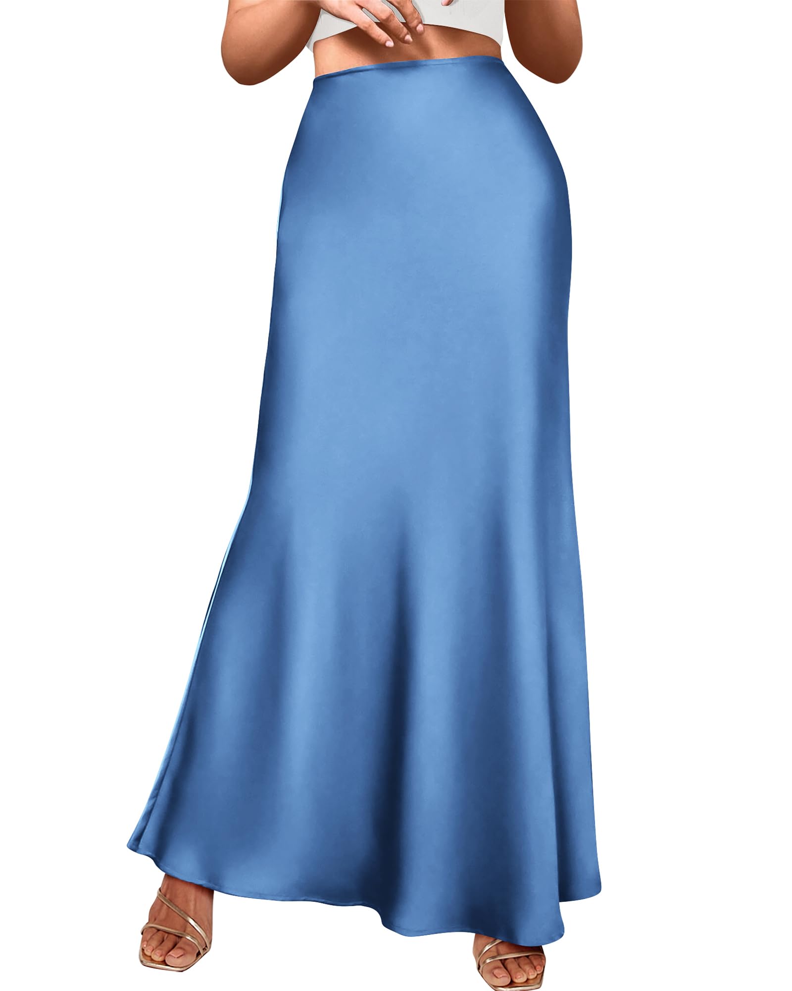 BTFBM Womens Spring Skirts Business Casual Clothes High Waisted Cocktail Party Wedding Guest Mermaid Maxi Skirt