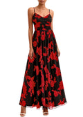 PRETTYGARDEN Women Summer Floral Maxi Dress Spirng Spaghetti Strap Mesh Boho Sundress Party Beach Vacation Long Dresses