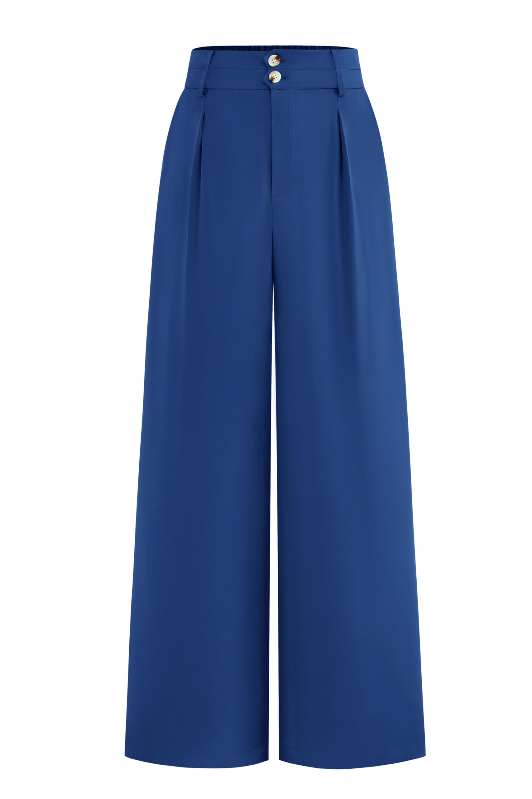 BTFBM Women Wide Leg Dress Pants High Waisted Button Pleated Business Casual Trousers Office Work Palazzo Pants