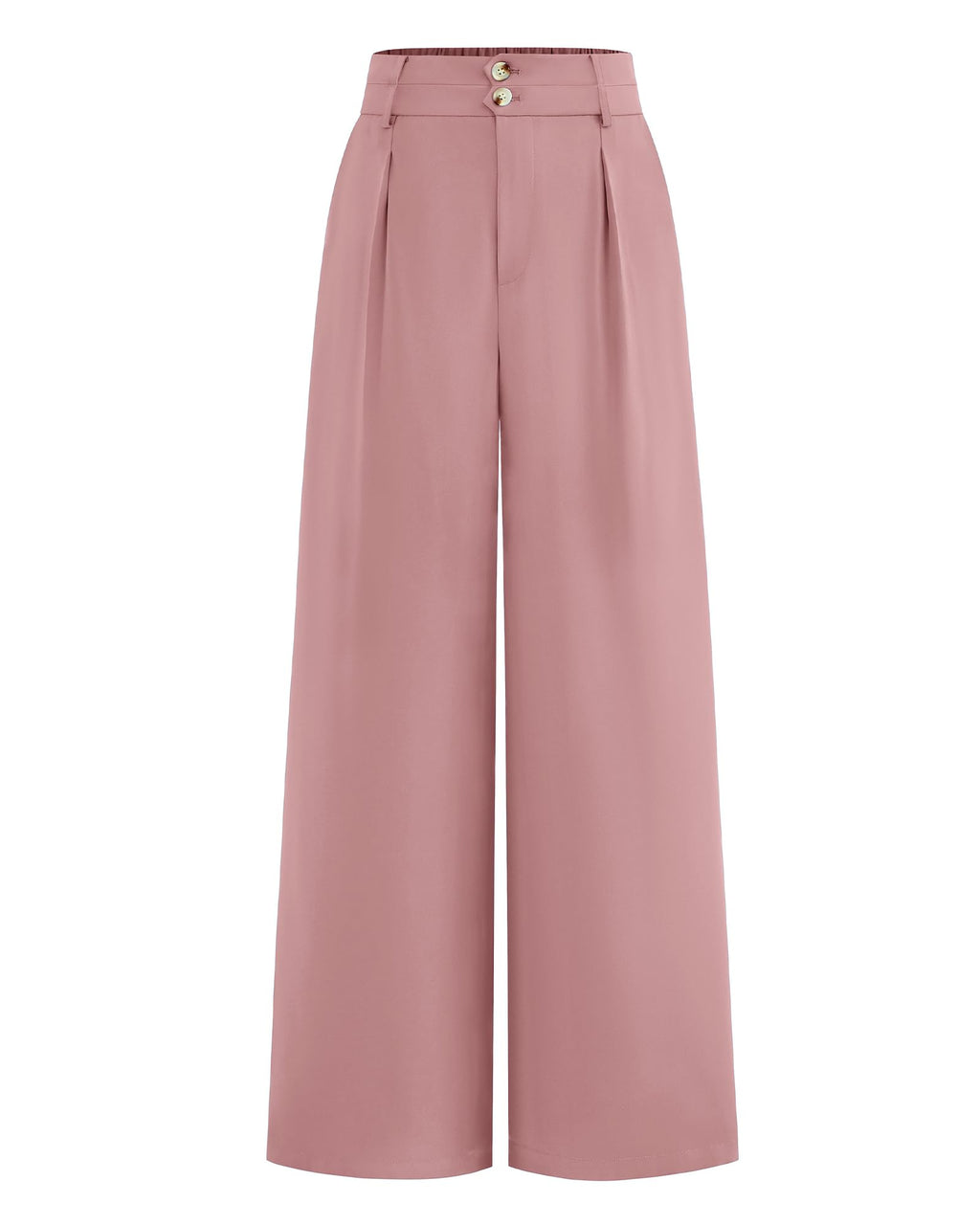 BTFBM Women Wide Leg Dress Pants High Waisted Button Pleated Business Casual Trousers Office Work Palazzo Pants