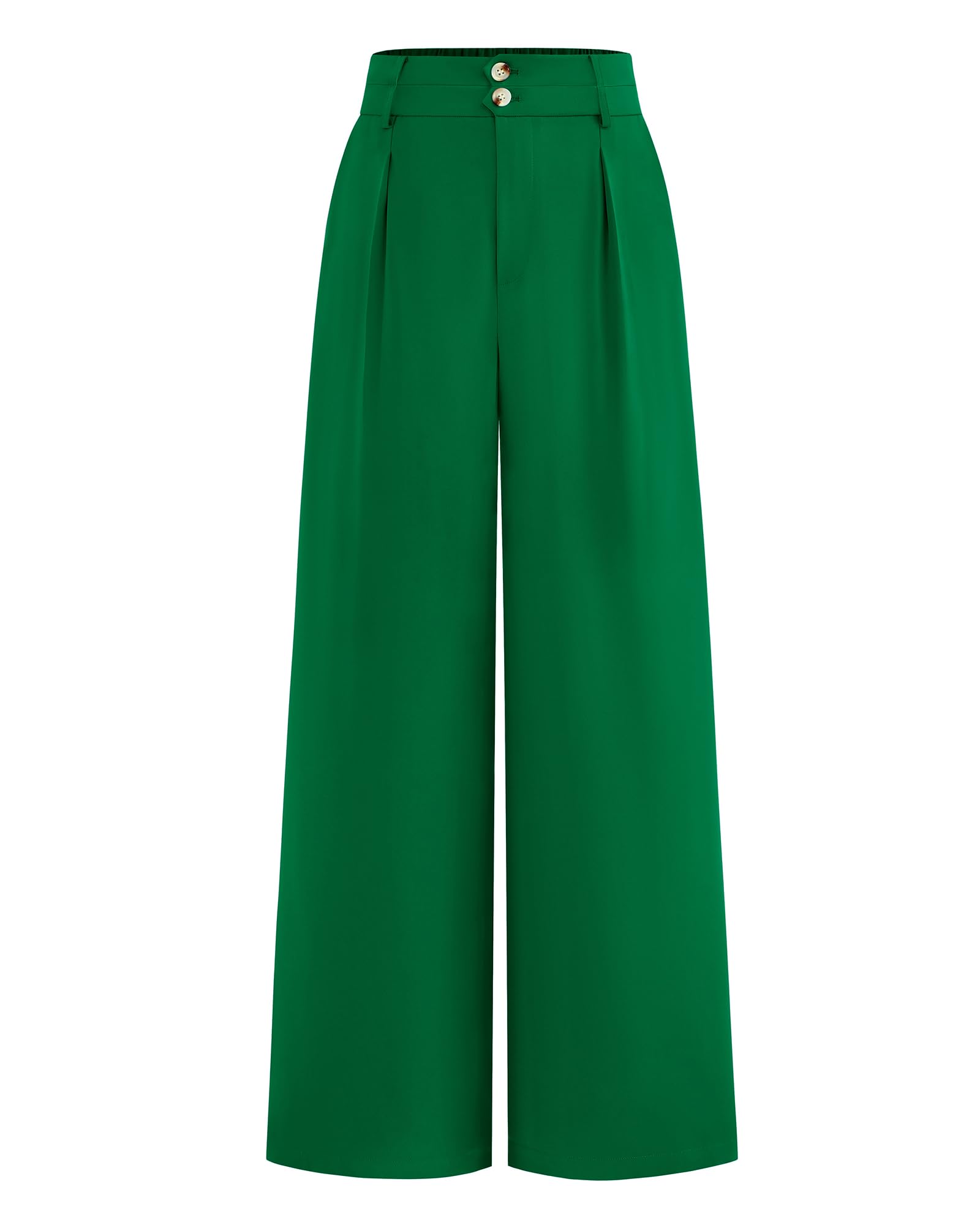 BTFBM Women Wide Leg Dress Pants High Waisted Button Pleated Business Casual Trousers Office Work Palazzo Pants