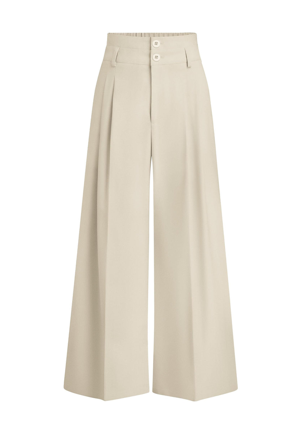 PRETTYGARDEN Womens Spring Wide Leg Palazzo Pants Trendy Loose Button High Waist Pleated Work Business Casual Trousers