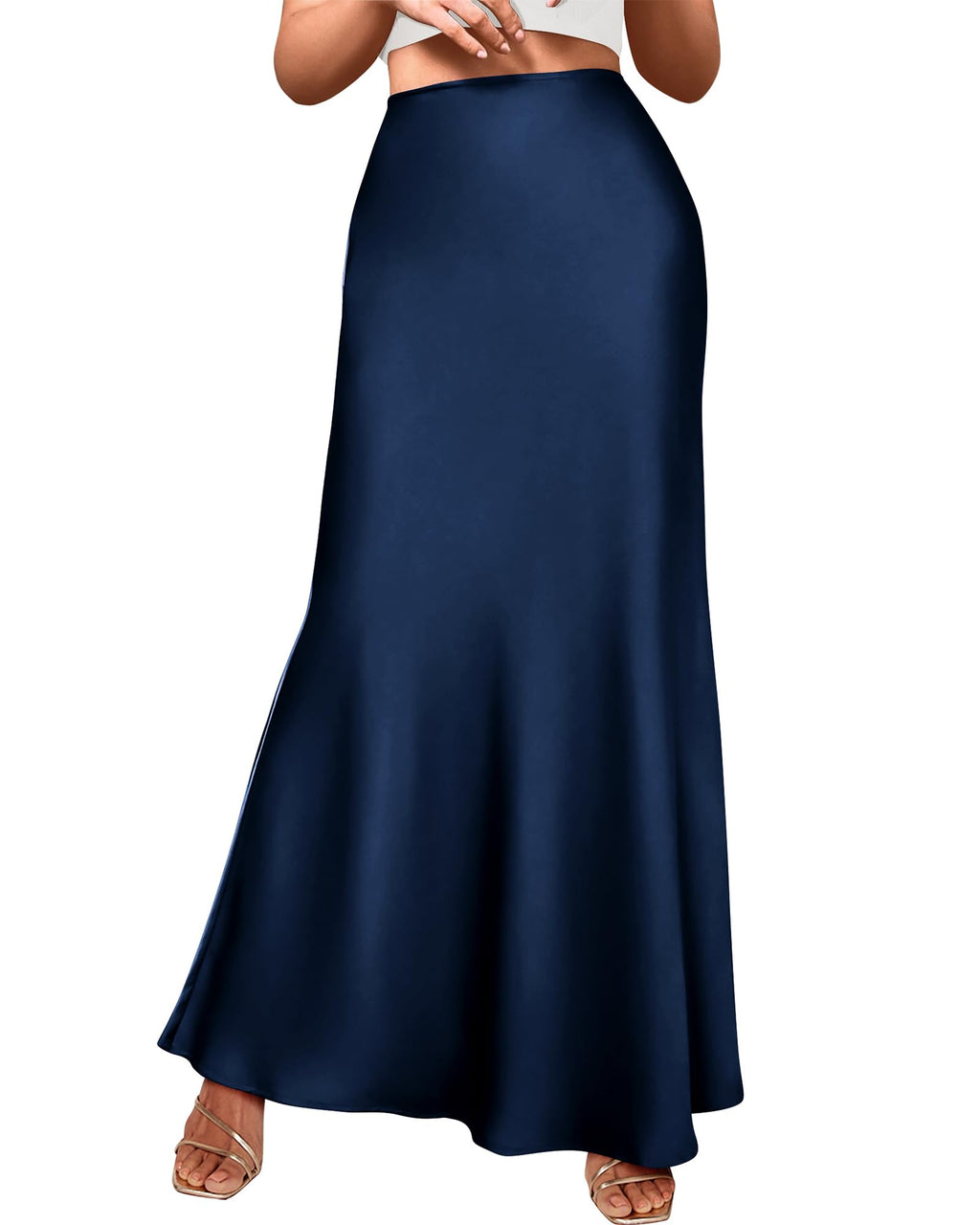 BTFBM Womens Spring Skirts Business Casual Clothes High Waisted Cocktail Party Wedding Guest Mermaid Maxi Skirt