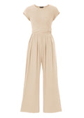 PRETTYGARDEN Summer Jumpsuits for Women Dressy Ribbed Cap Sleeve Wide Leg Pants Rompers Elegant Casual One Piece Outfits