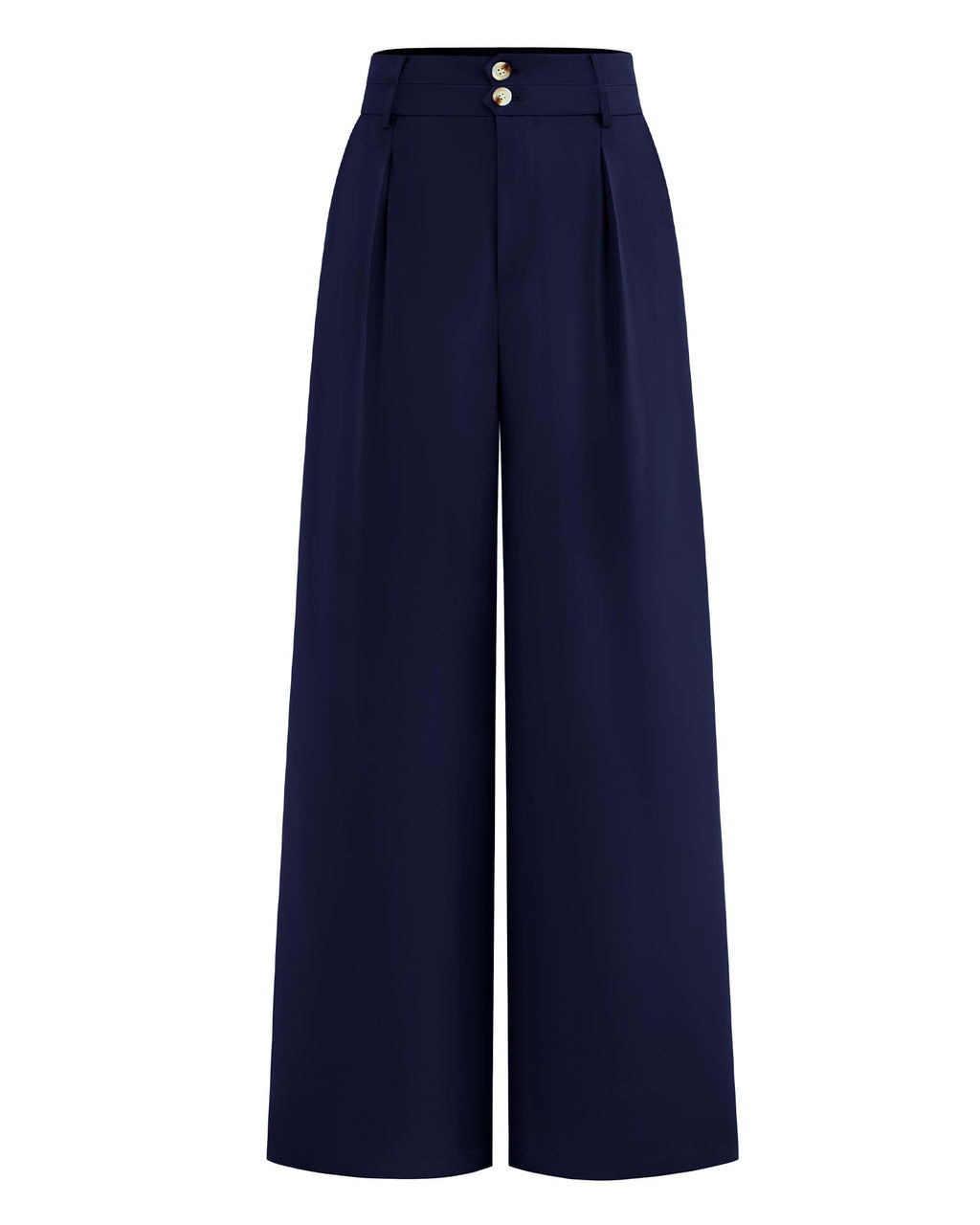 BTFBM Women Wide Leg Dress Pants High Waisted Button Pleated Business Casual Trousers Office Work Palazzo Pants