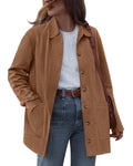 BTFBM Faux Suede Jacket Women Fall Fashion Leather Jackets Long Sleeve Button Down Winter Coats Shackets Outerwear