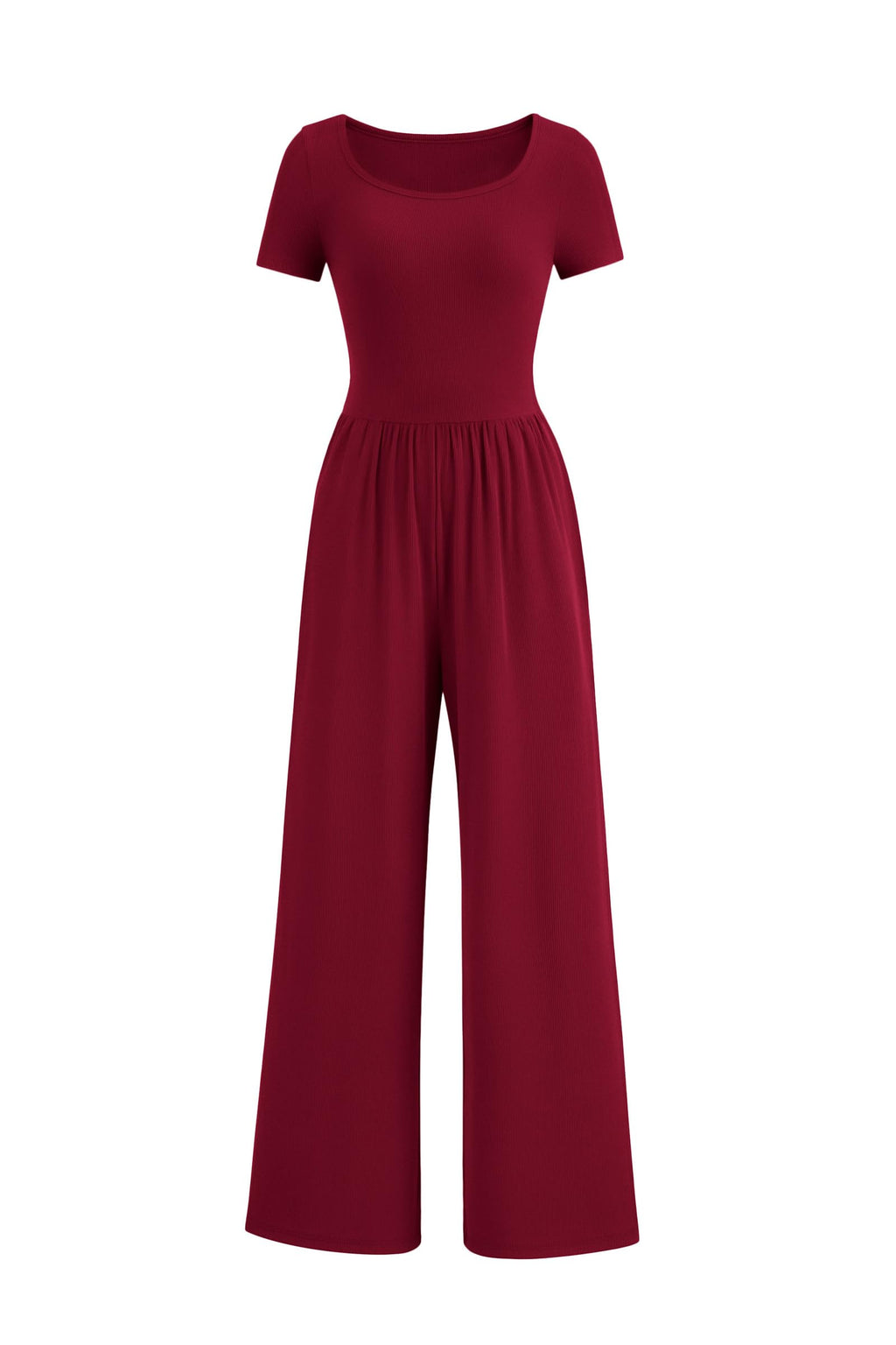 PRETTYGARDEN Women's Summer One Piece Jumpsuits Dressy Casual Short Sleeve Square Neck Wide Leg Rompers Travel Outfit Clothes